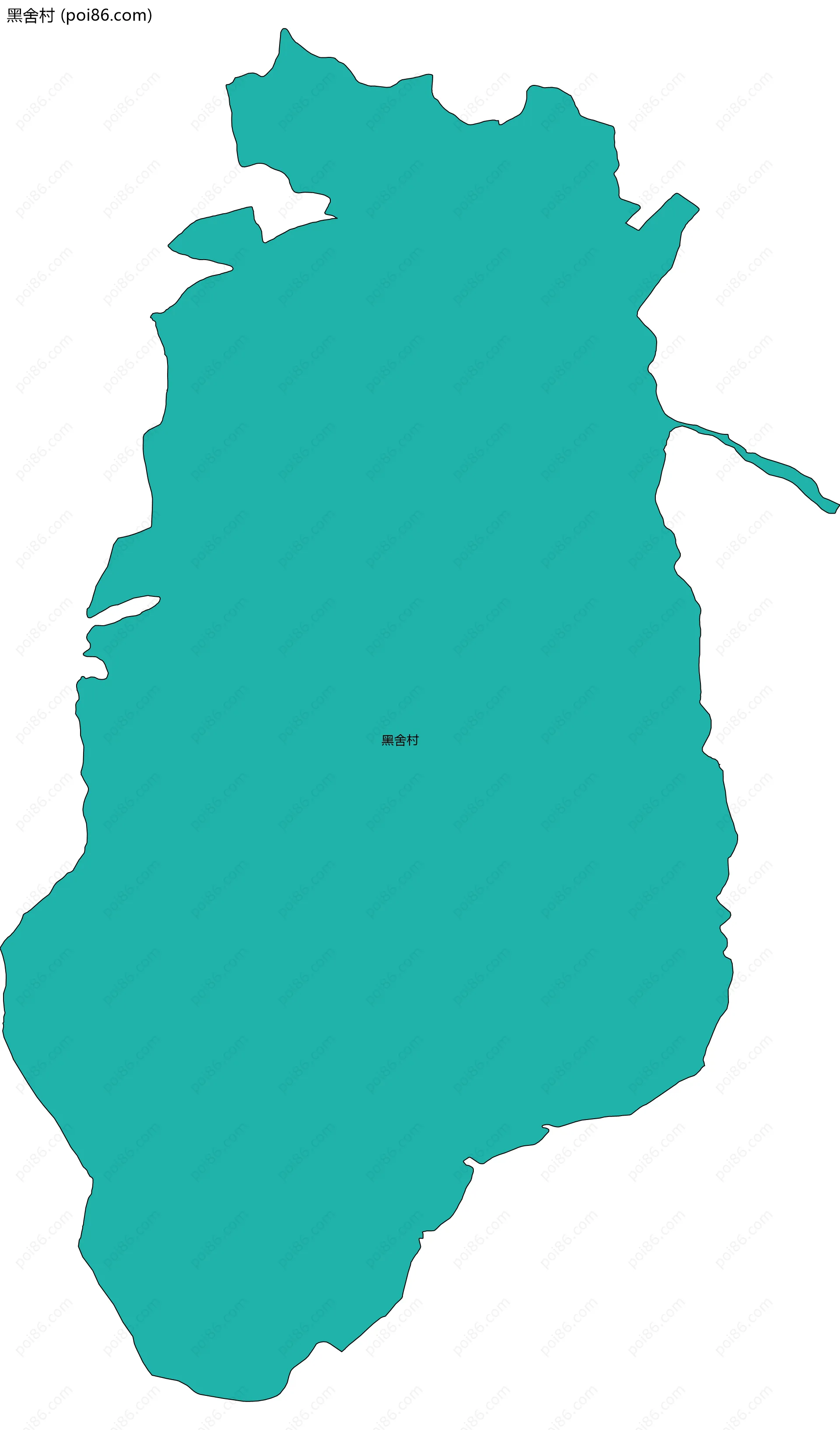 黑舍村边界地图