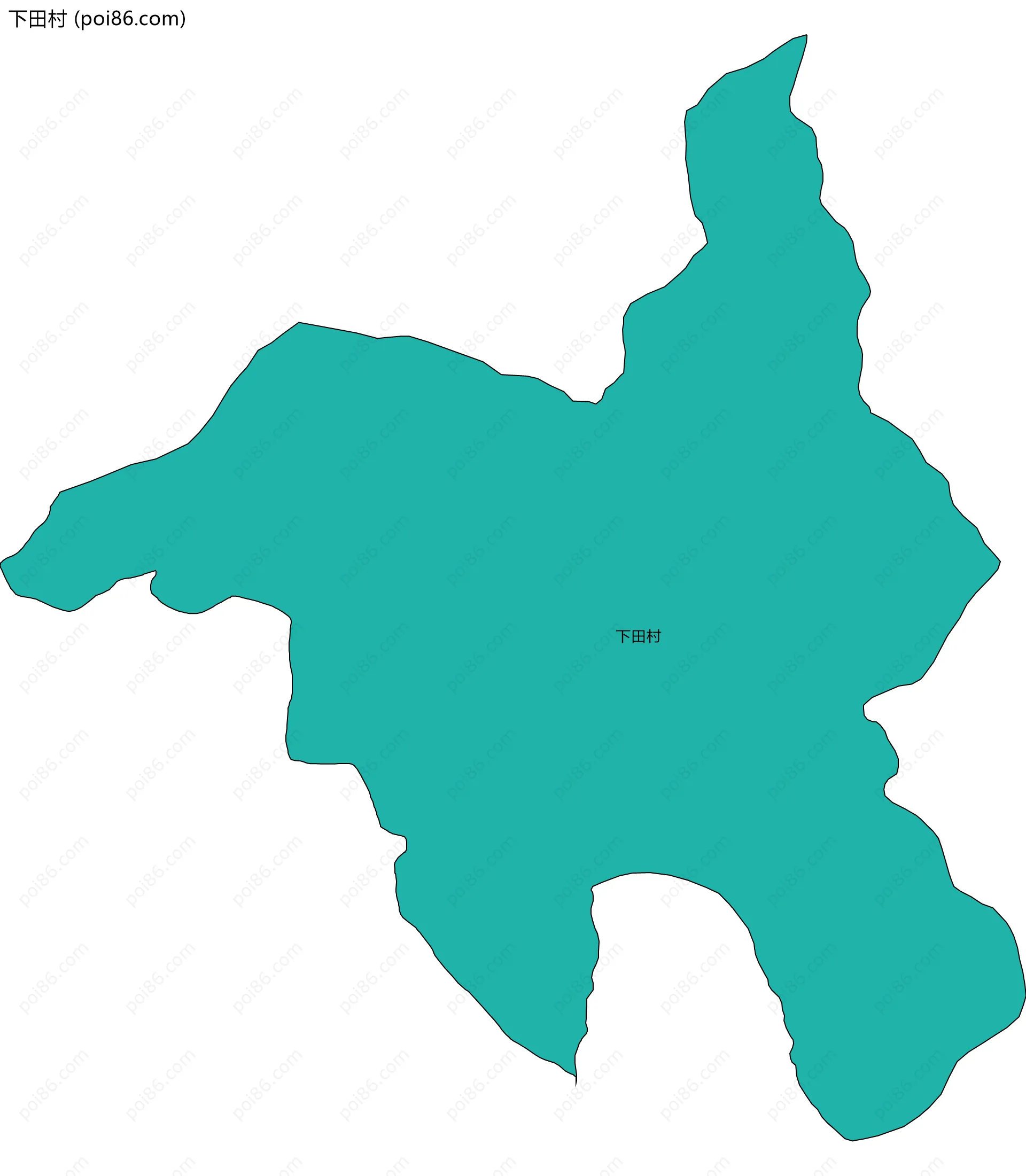 下田村边界地图