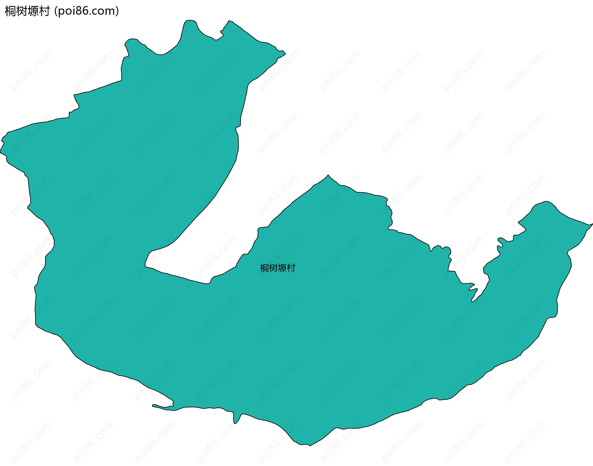 桐树塬村边界地图