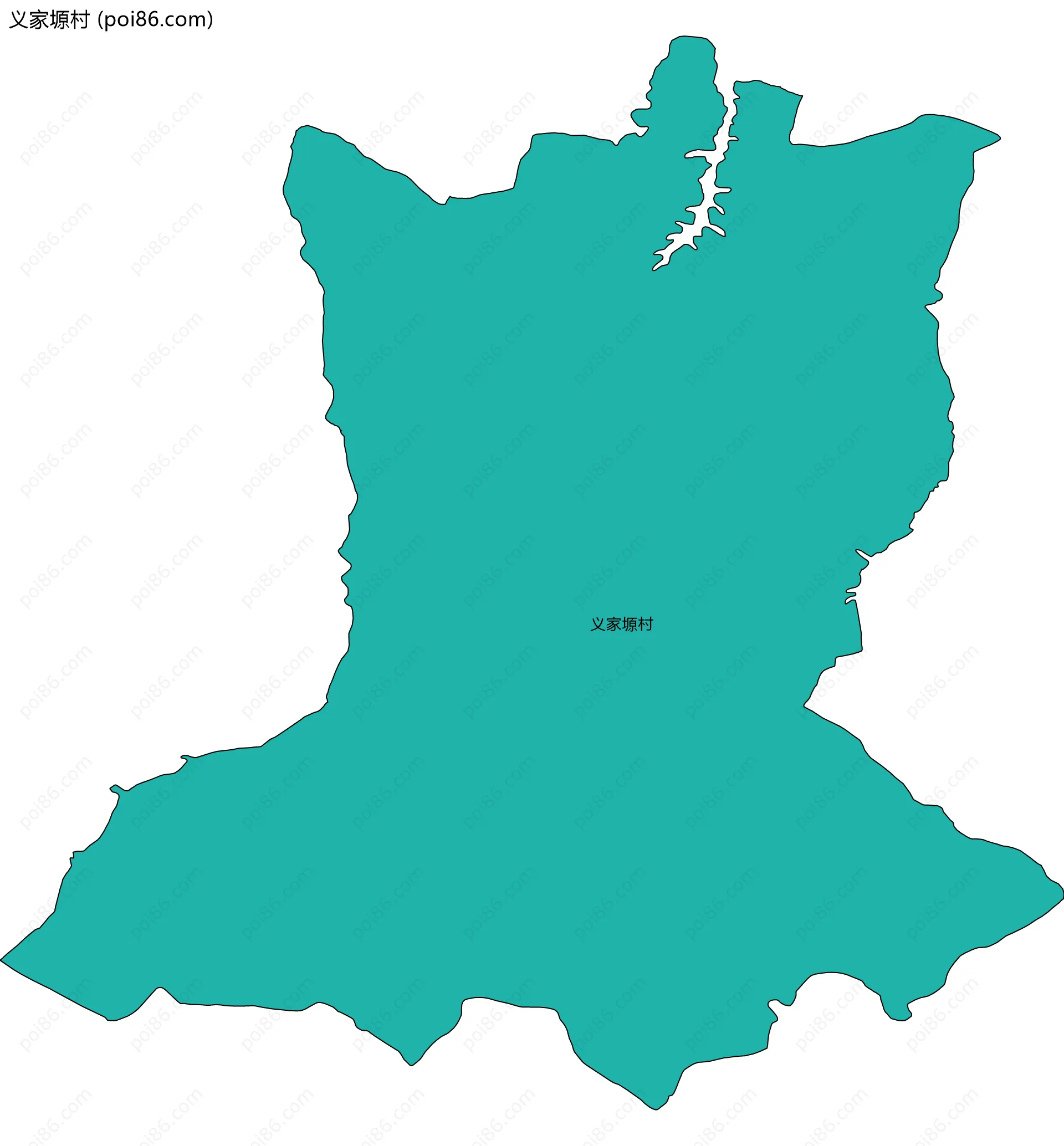 义家塬村边界地图