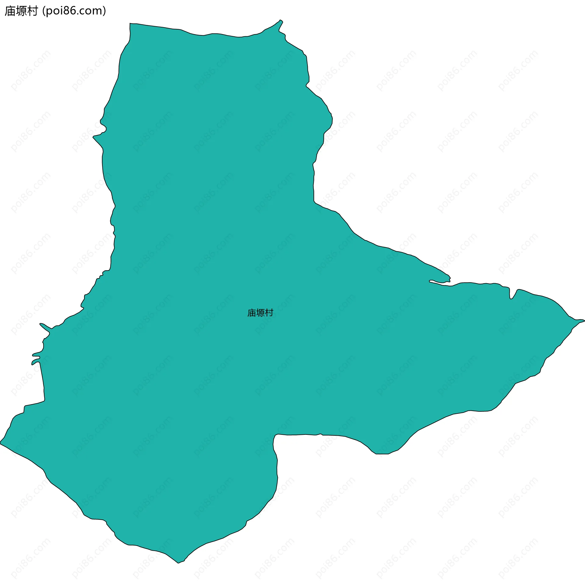 庙塬村边界地图