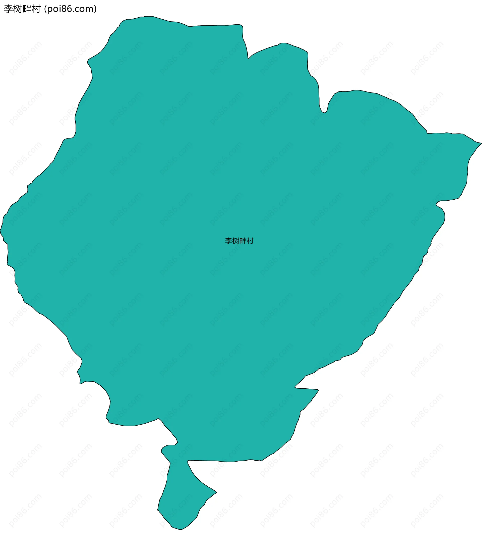 李树畔村边界地图