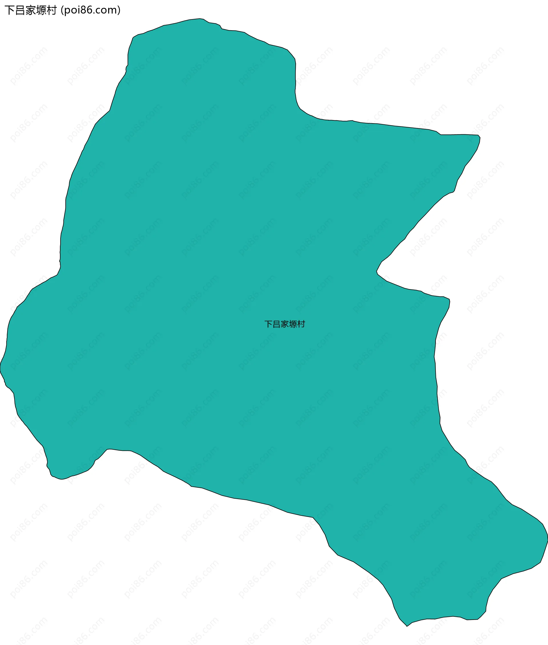 下吕家塬村边界地图