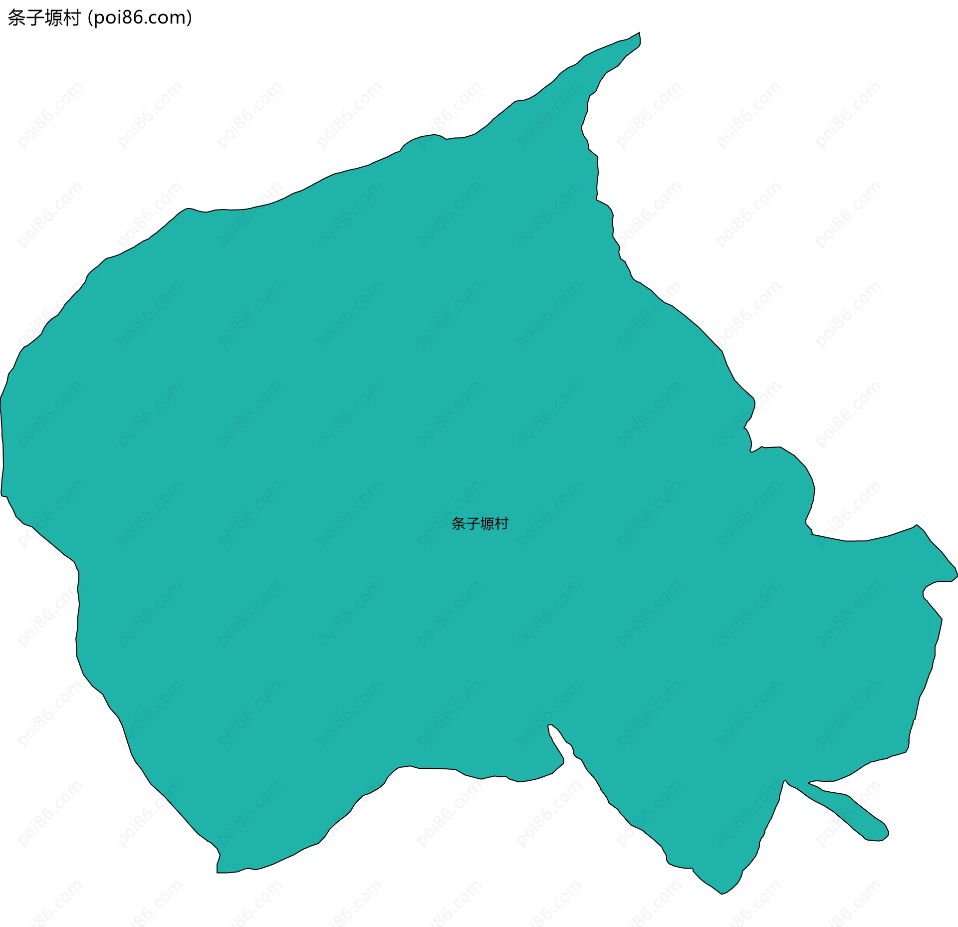 条子塬村边界地图