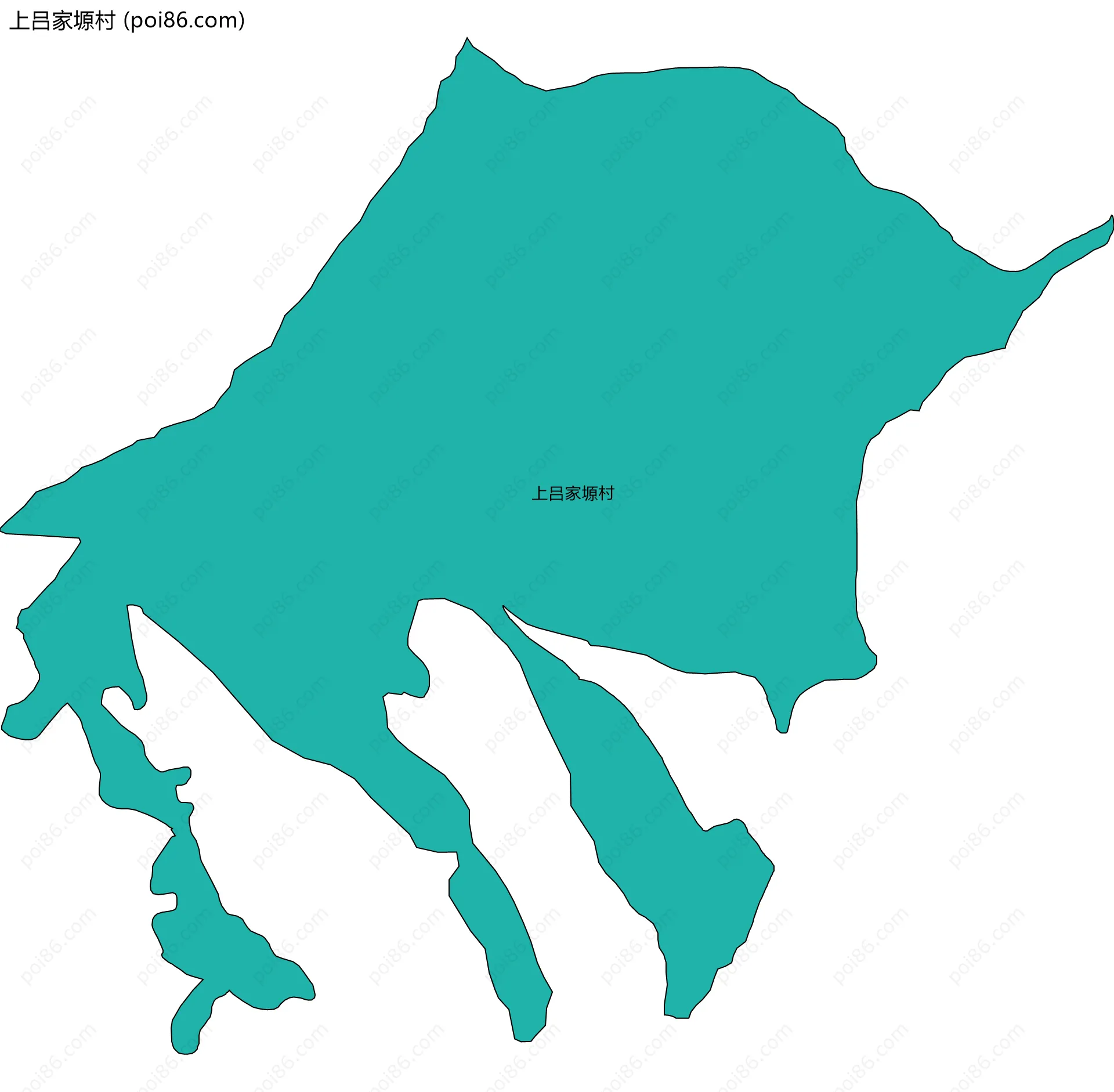 上吕家塬村边界地图