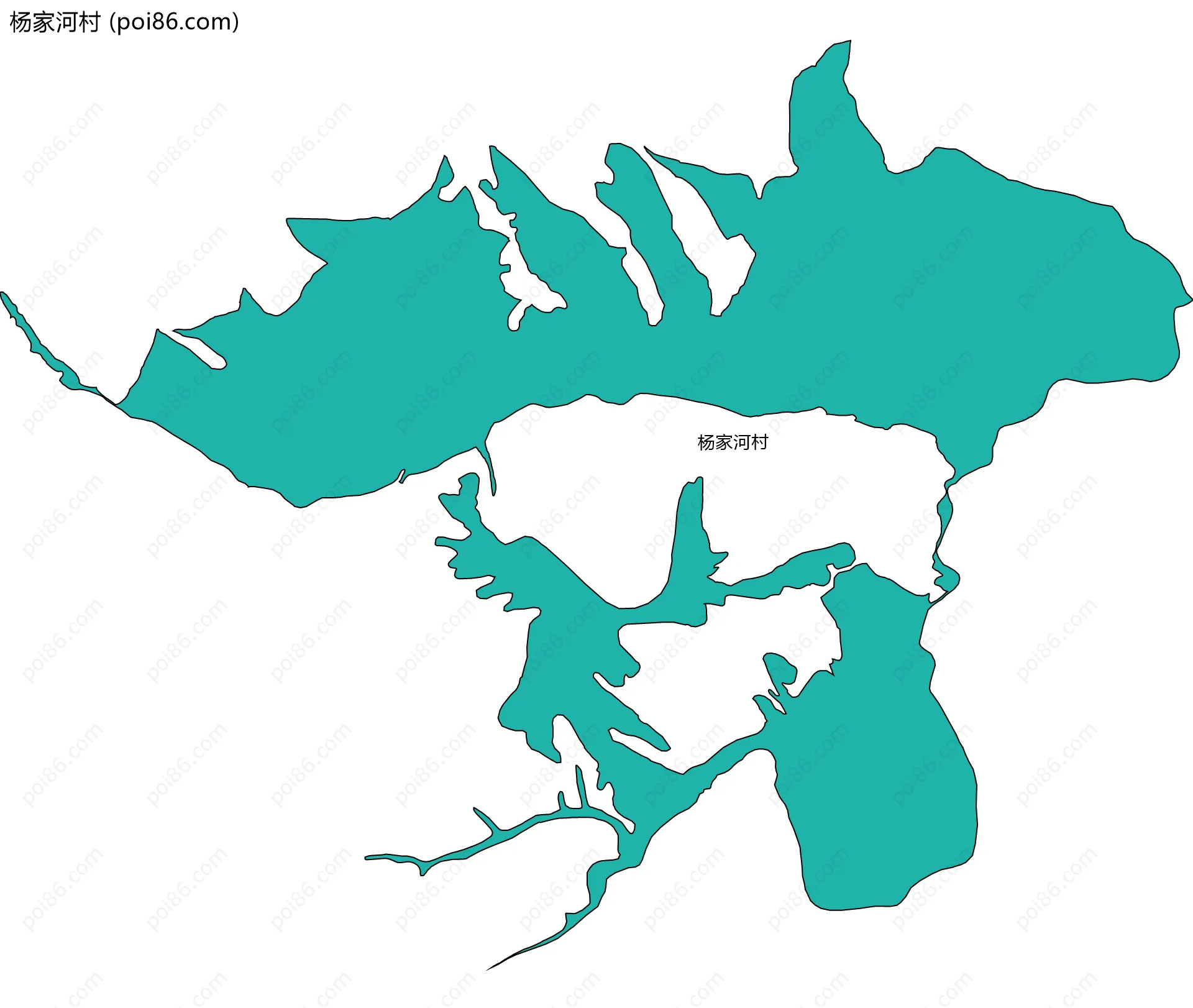 杨家河村边界地图