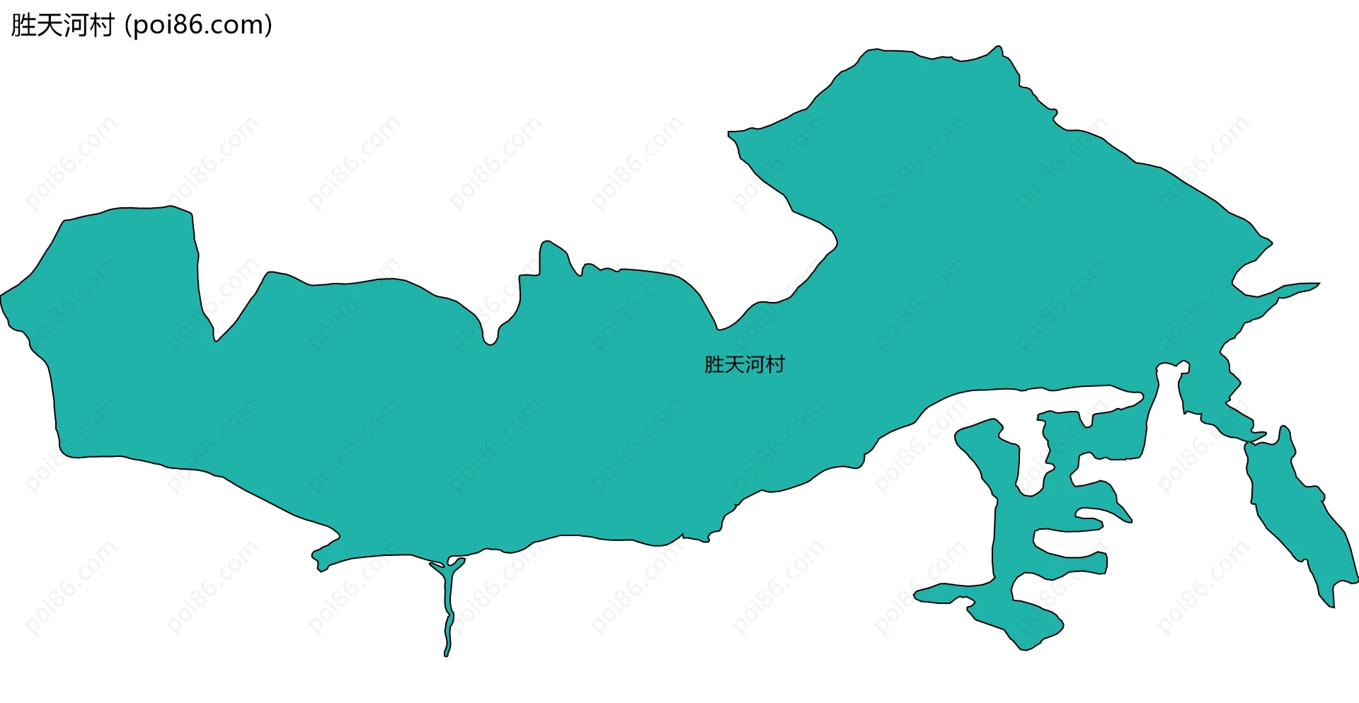 胜天河村边界地图