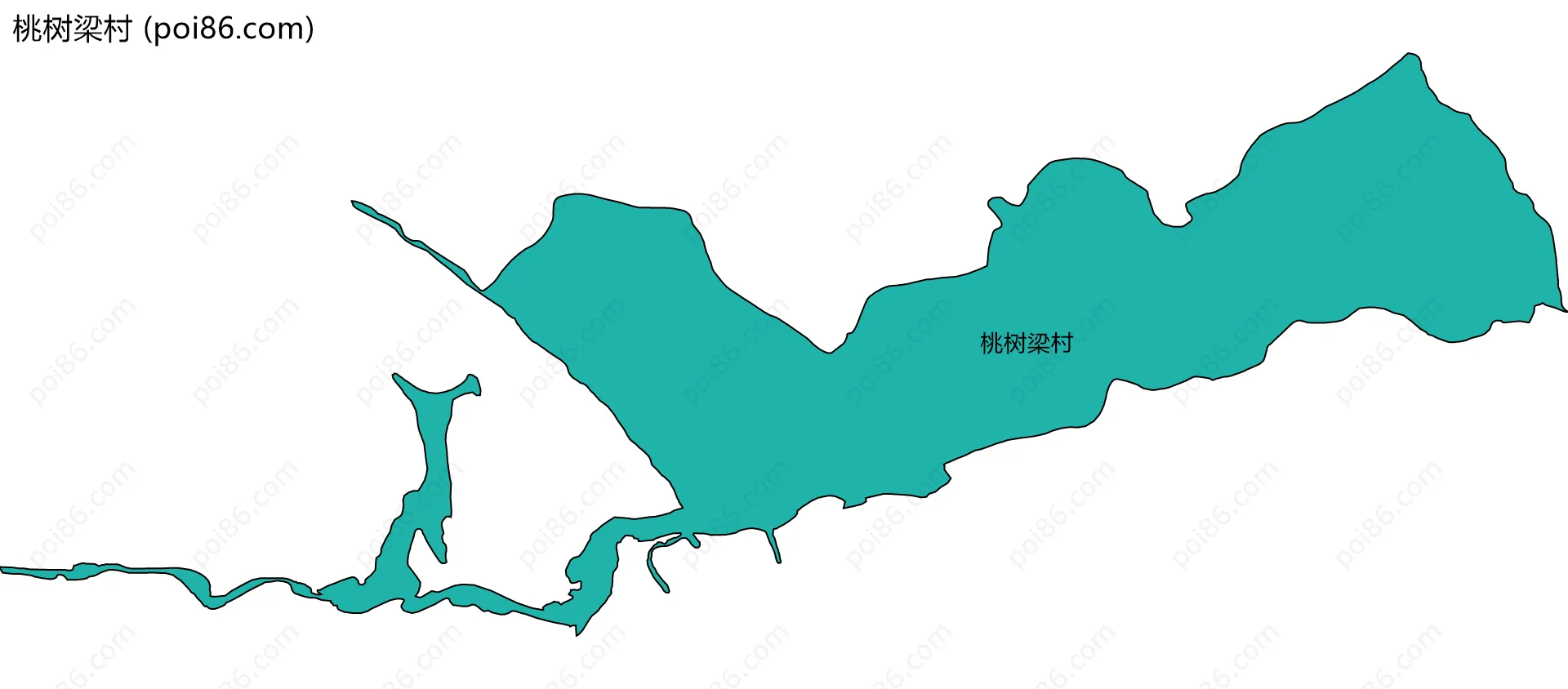 桃树梁村边界地图