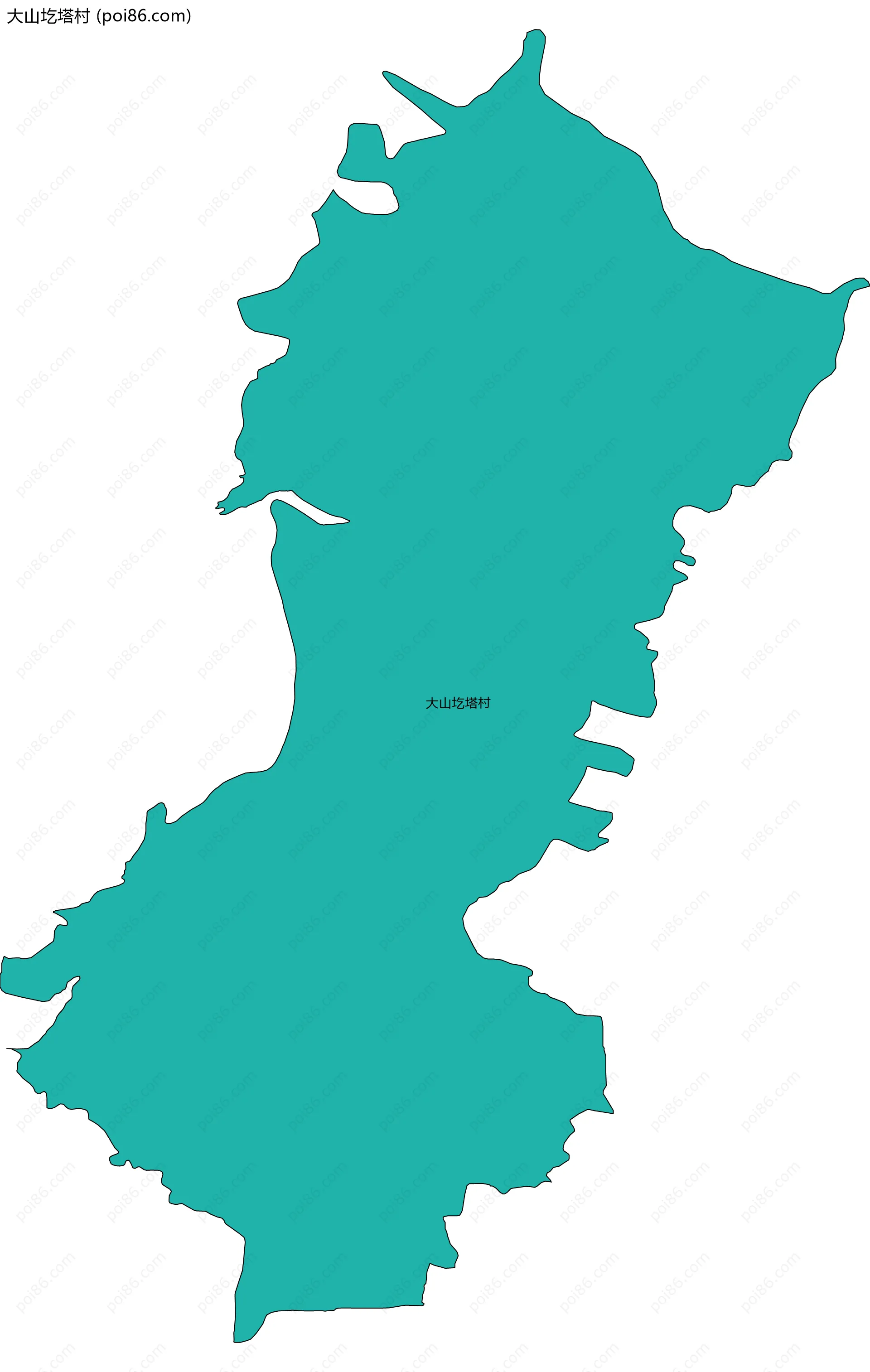 大山圪塔村边界地图