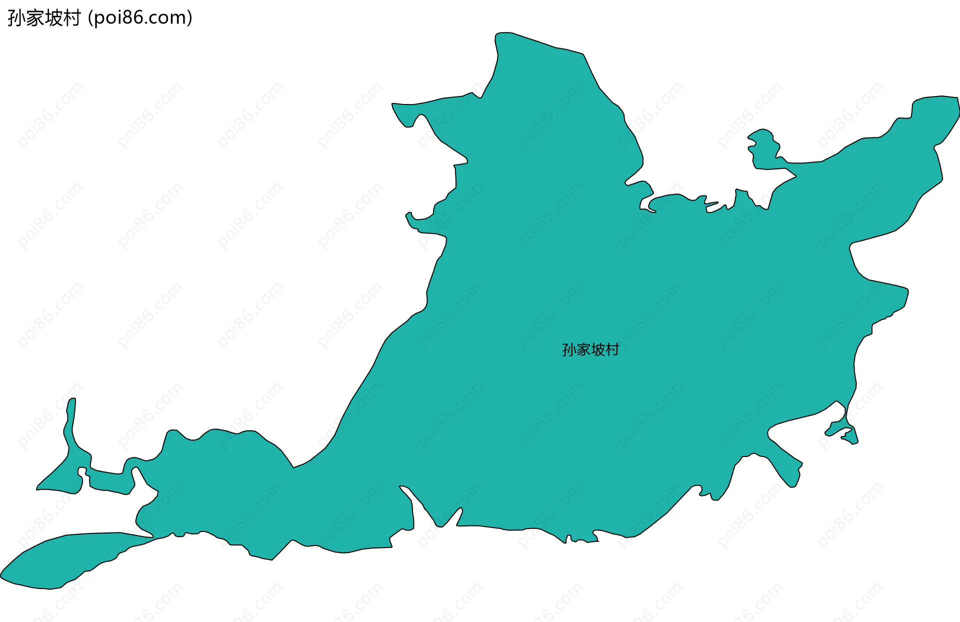 孙家坡村边界地图
