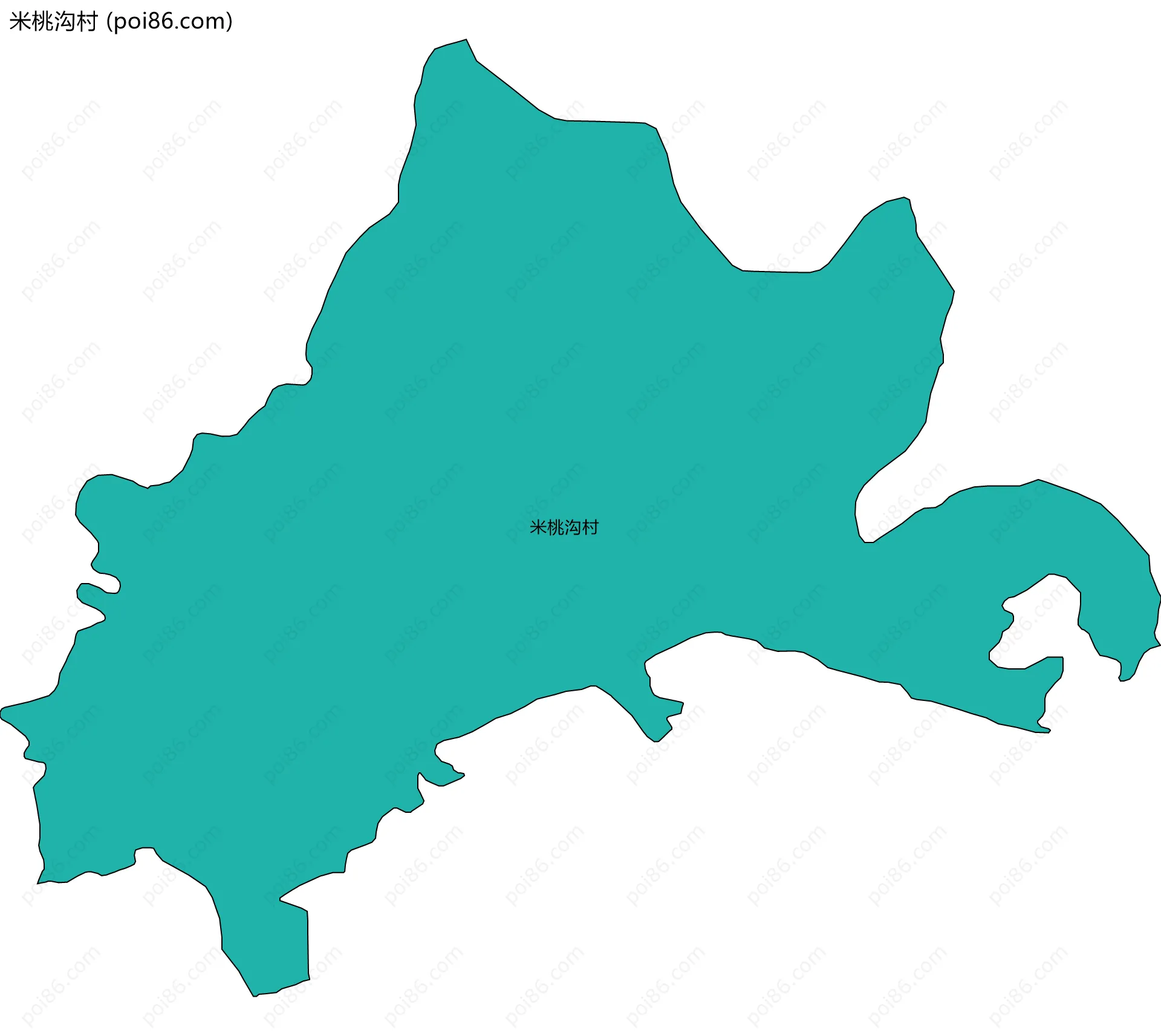 米桃沟村边界地图