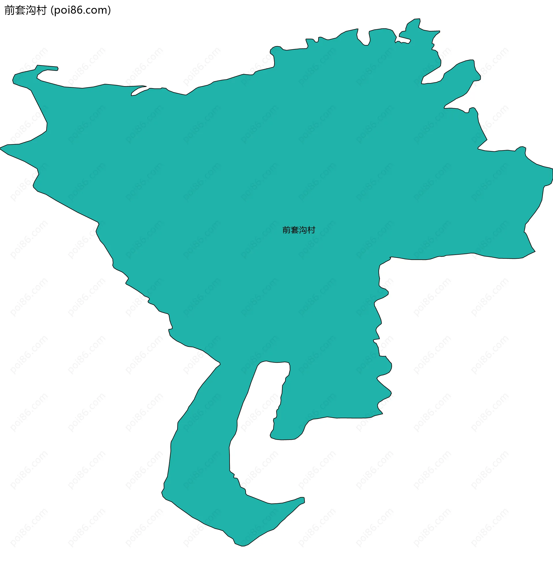 前套沟村边界地图