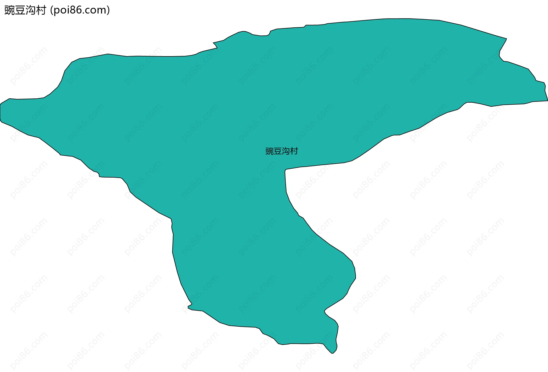豌豆沟村边界地图