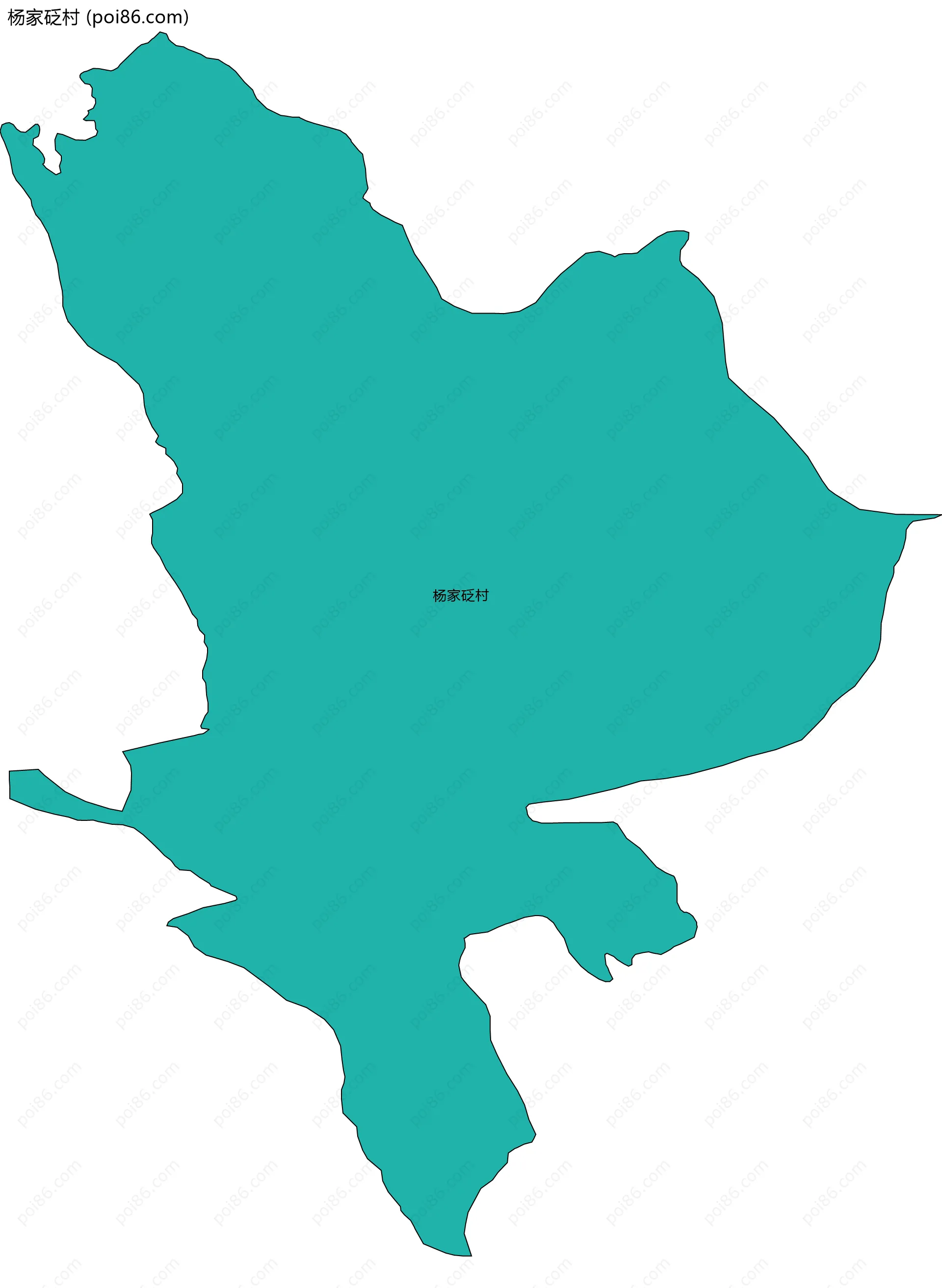 杨家砭村边界地图