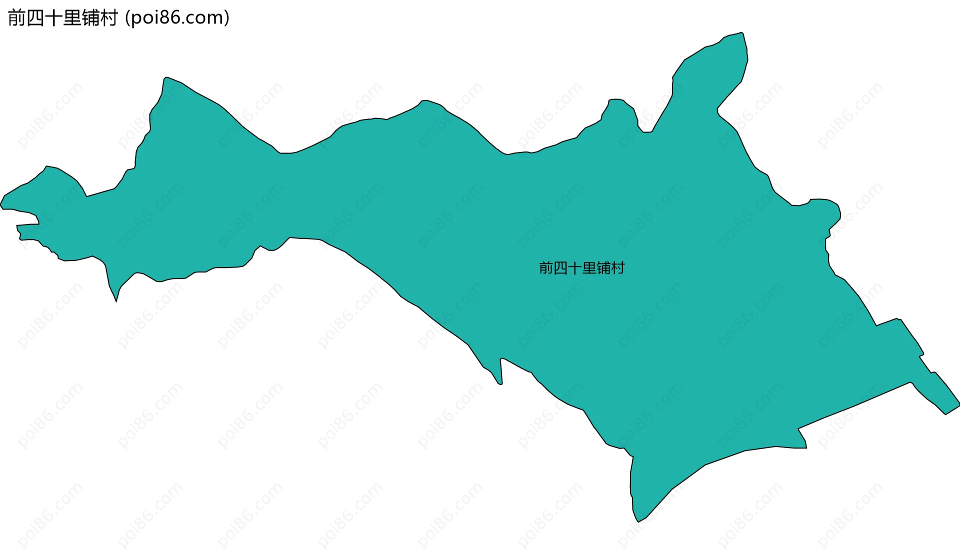 前四十里铺村边界地图