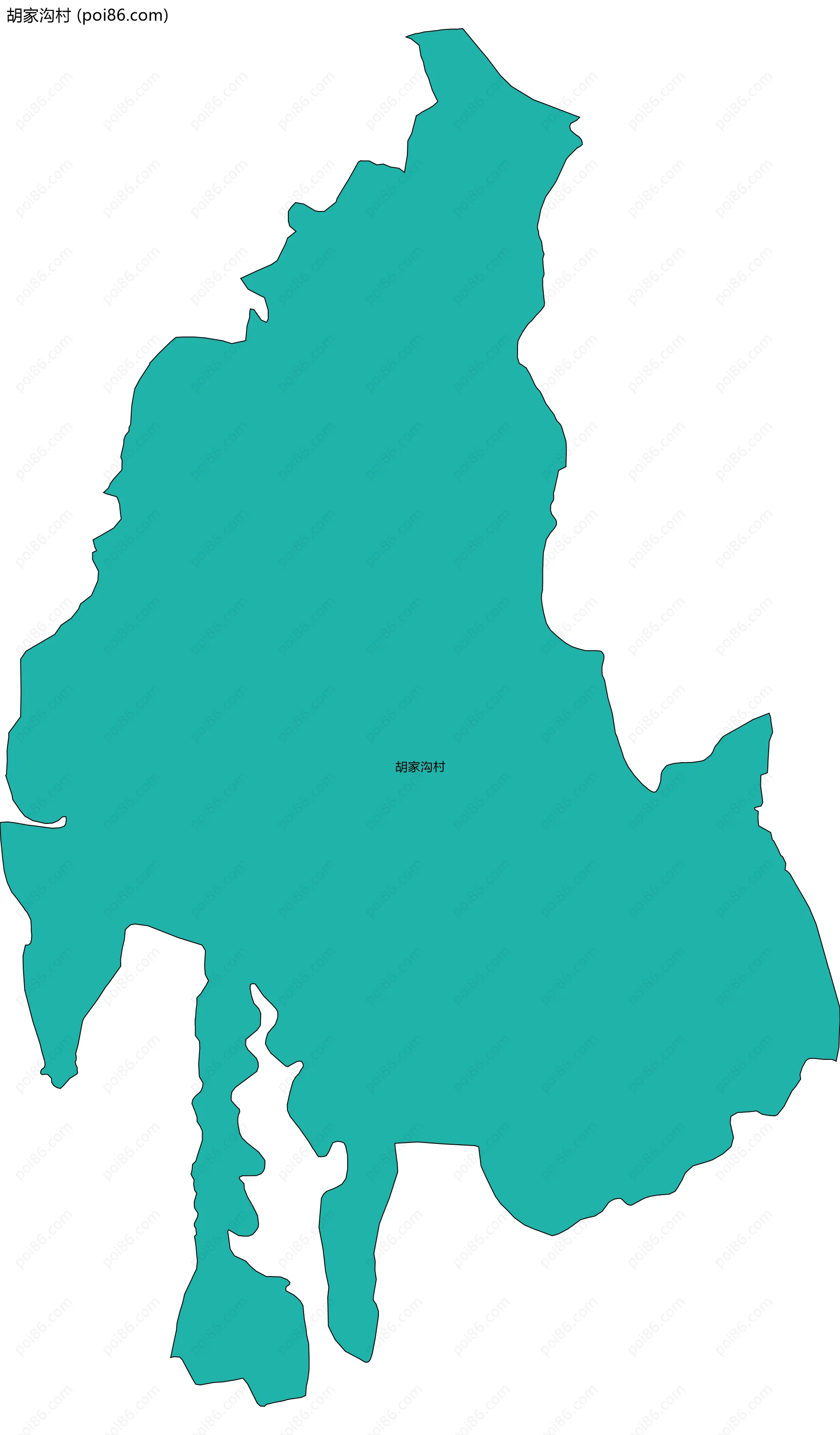 胡家沟村边界地图