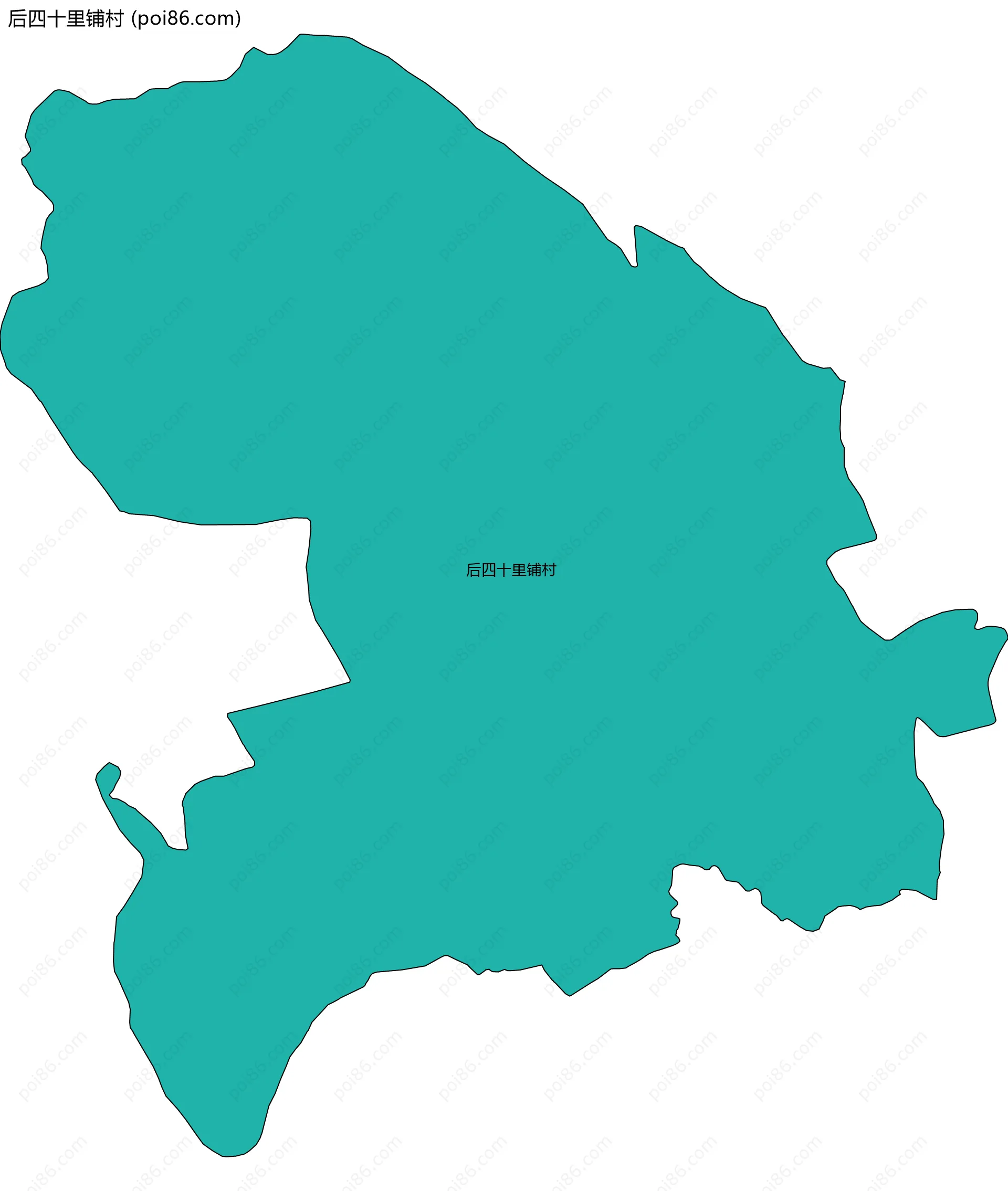 后四十里铺村边界地图