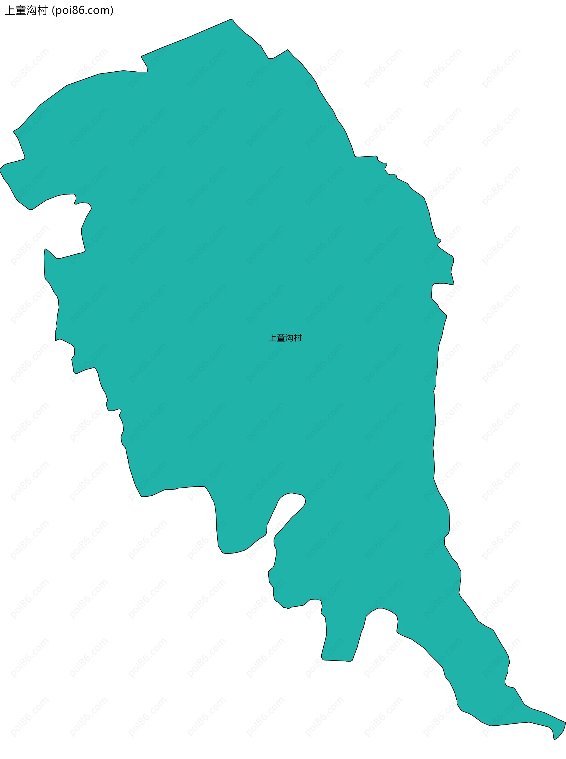 上童沟村边界地图