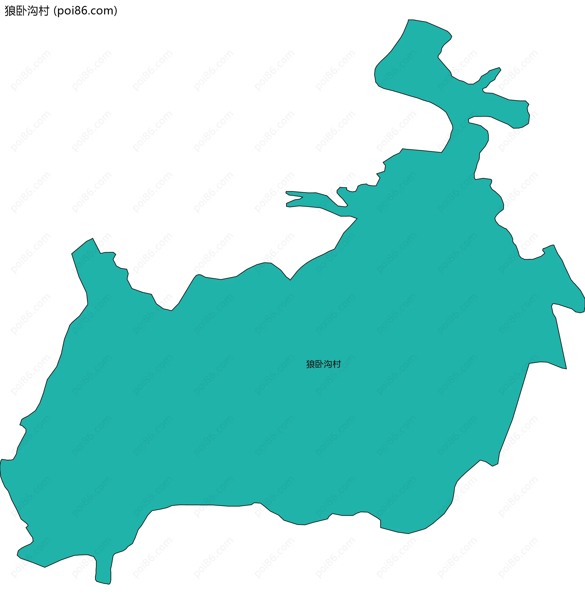 狼卧沟村边界地图