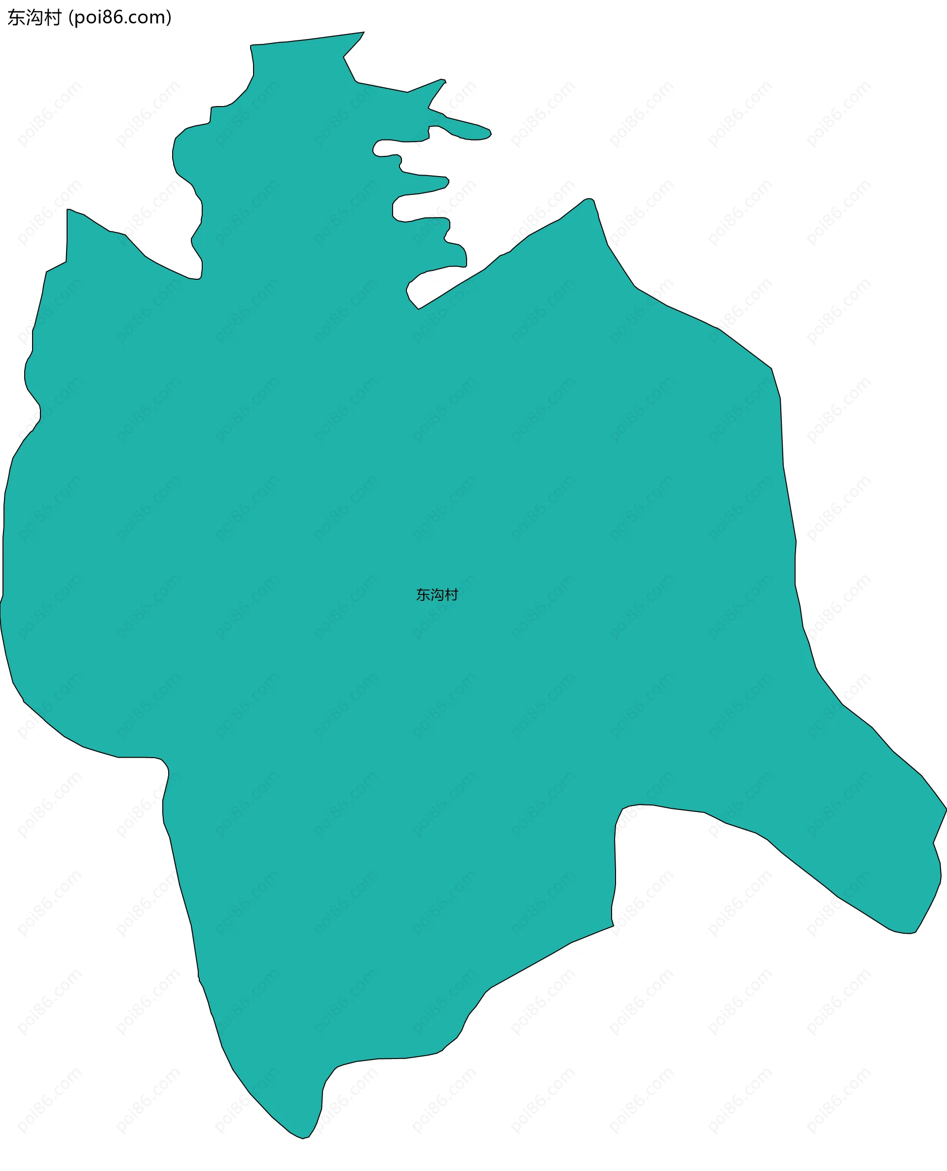 东沟村边界地图