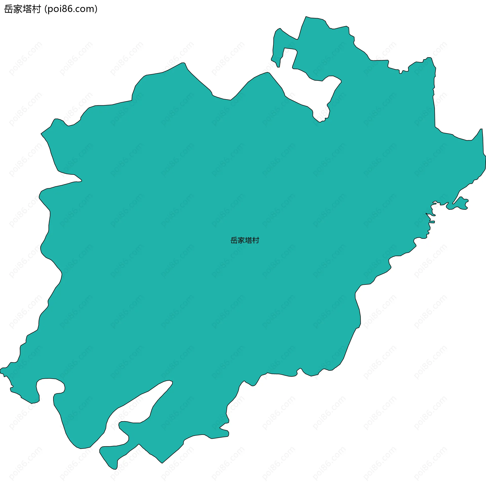 岳家塔村边界地图