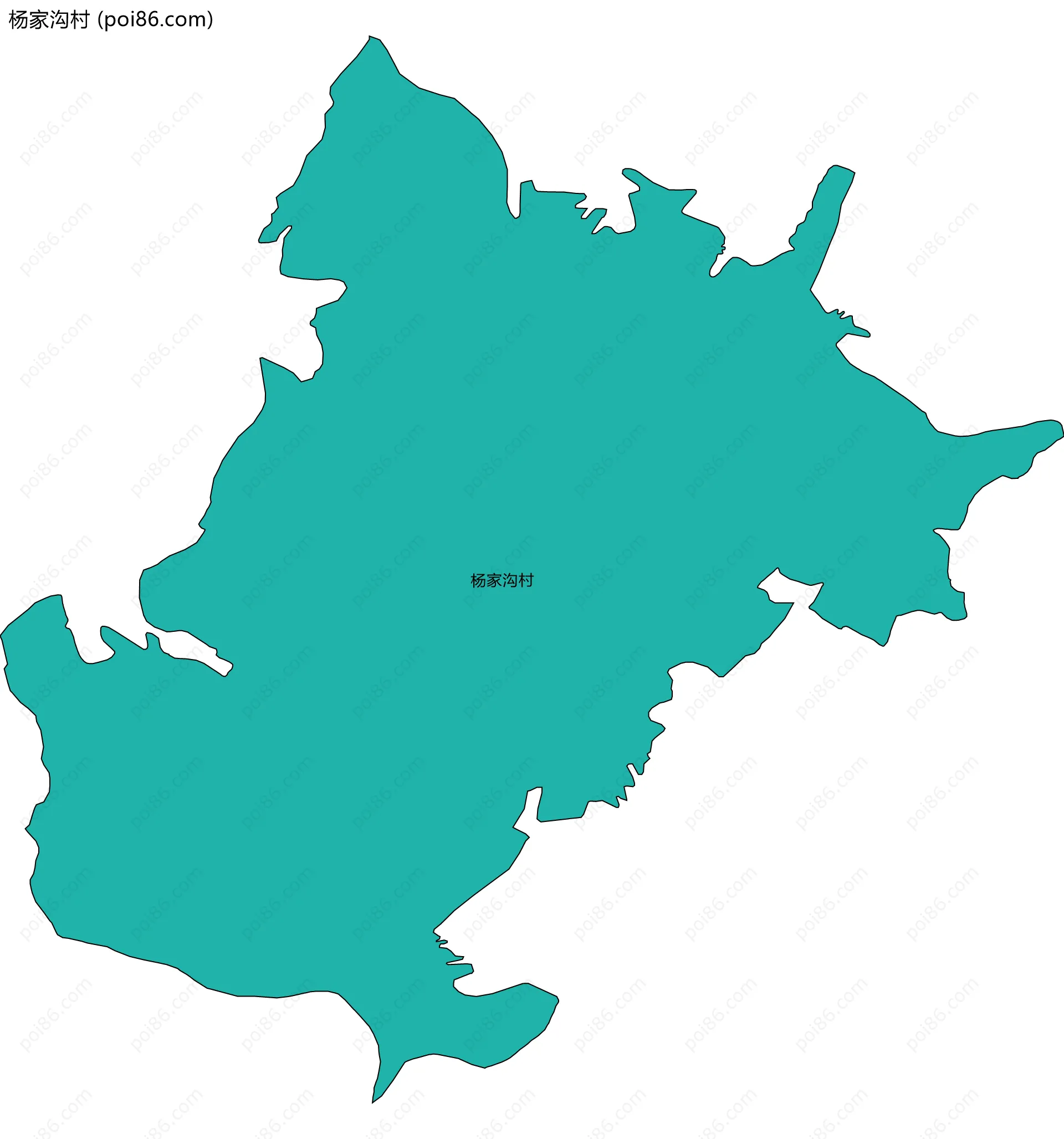 杨家沟村边界地图