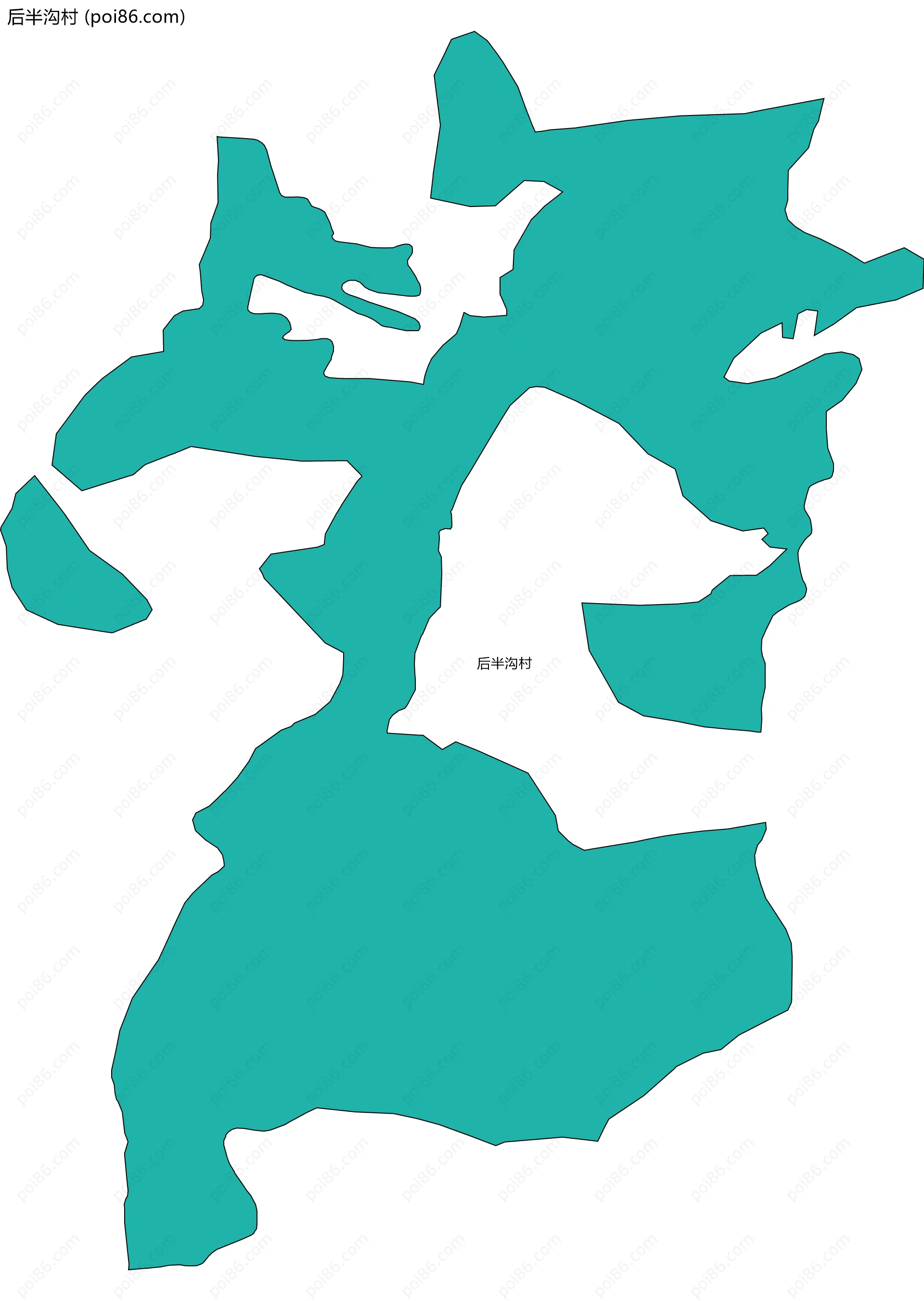 后半沟村边界地图
