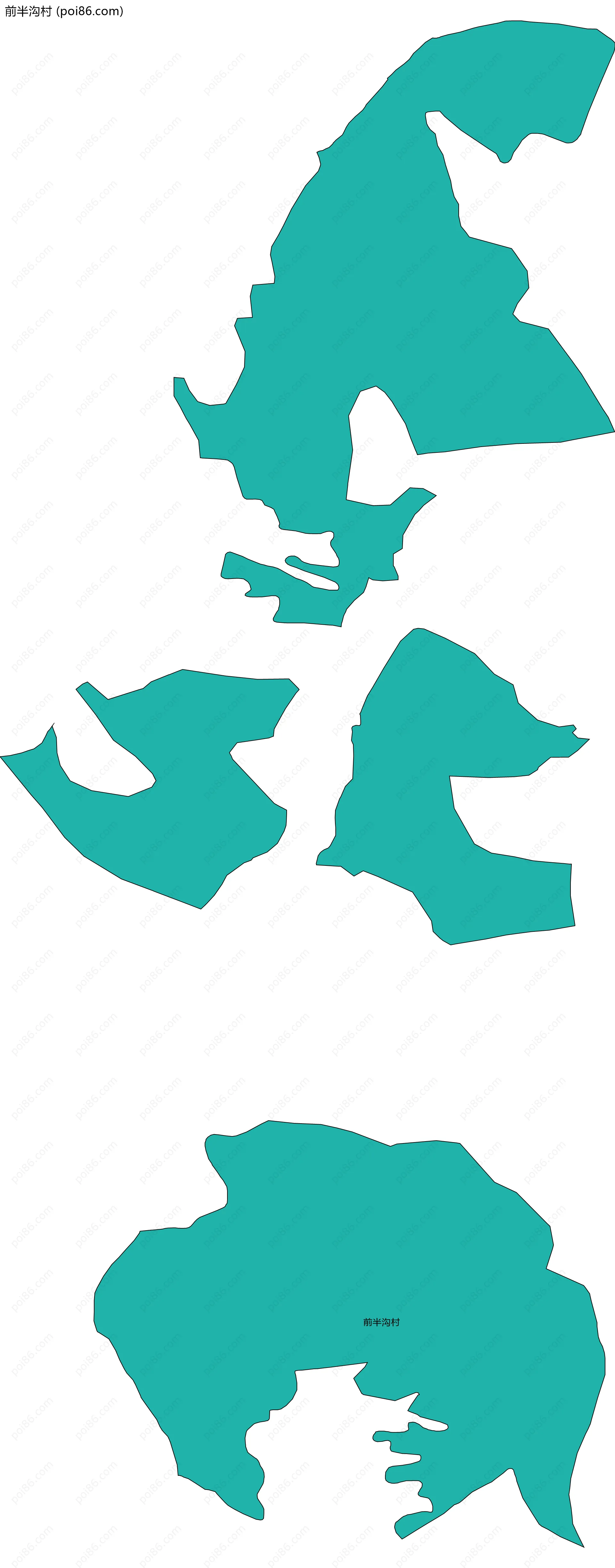 前半沟村边界地图
