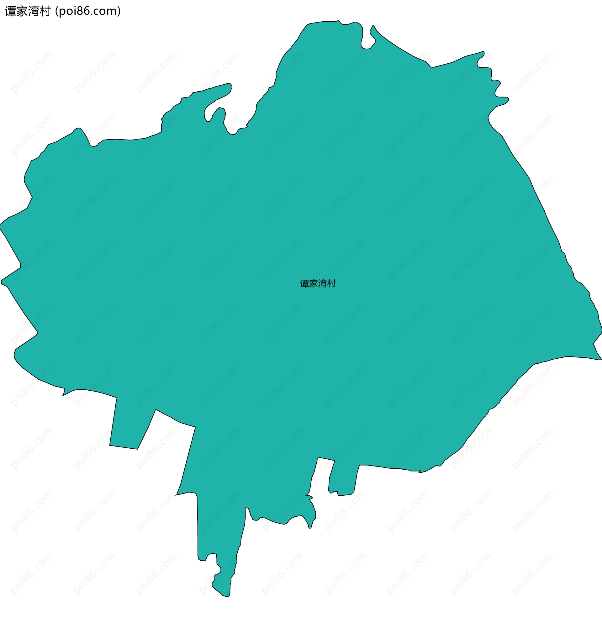 谭家湾村边界地图