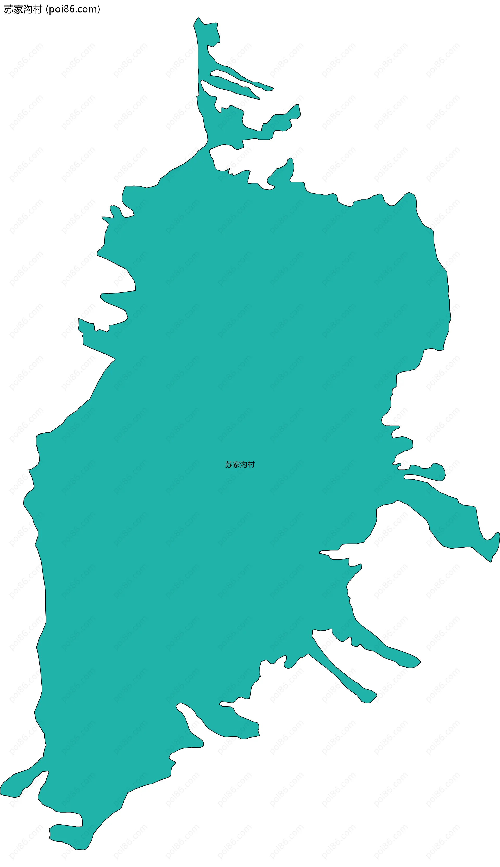苏家沟村边界地图
