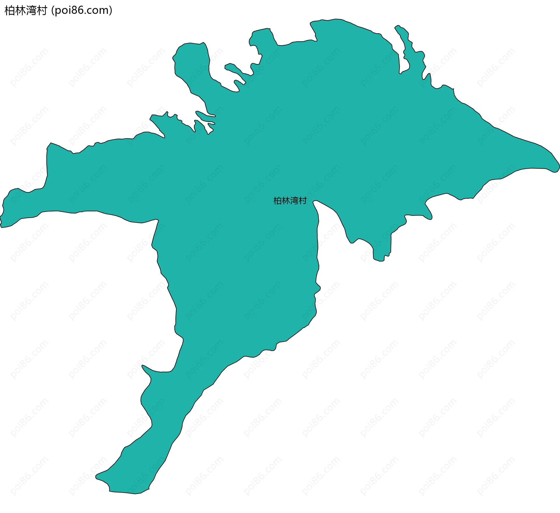 柏林湾村边界地图