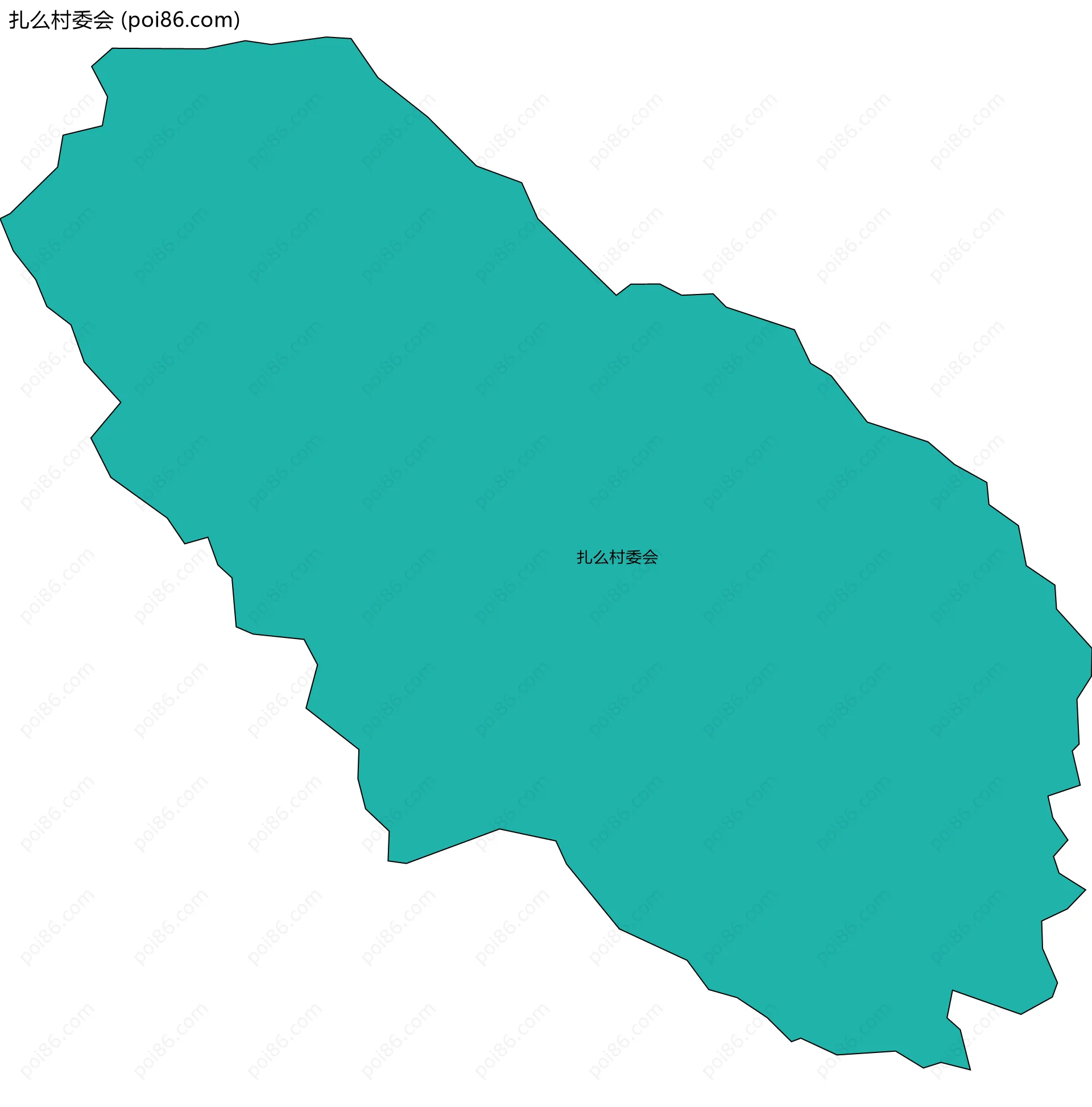 扎么村委会边界地图