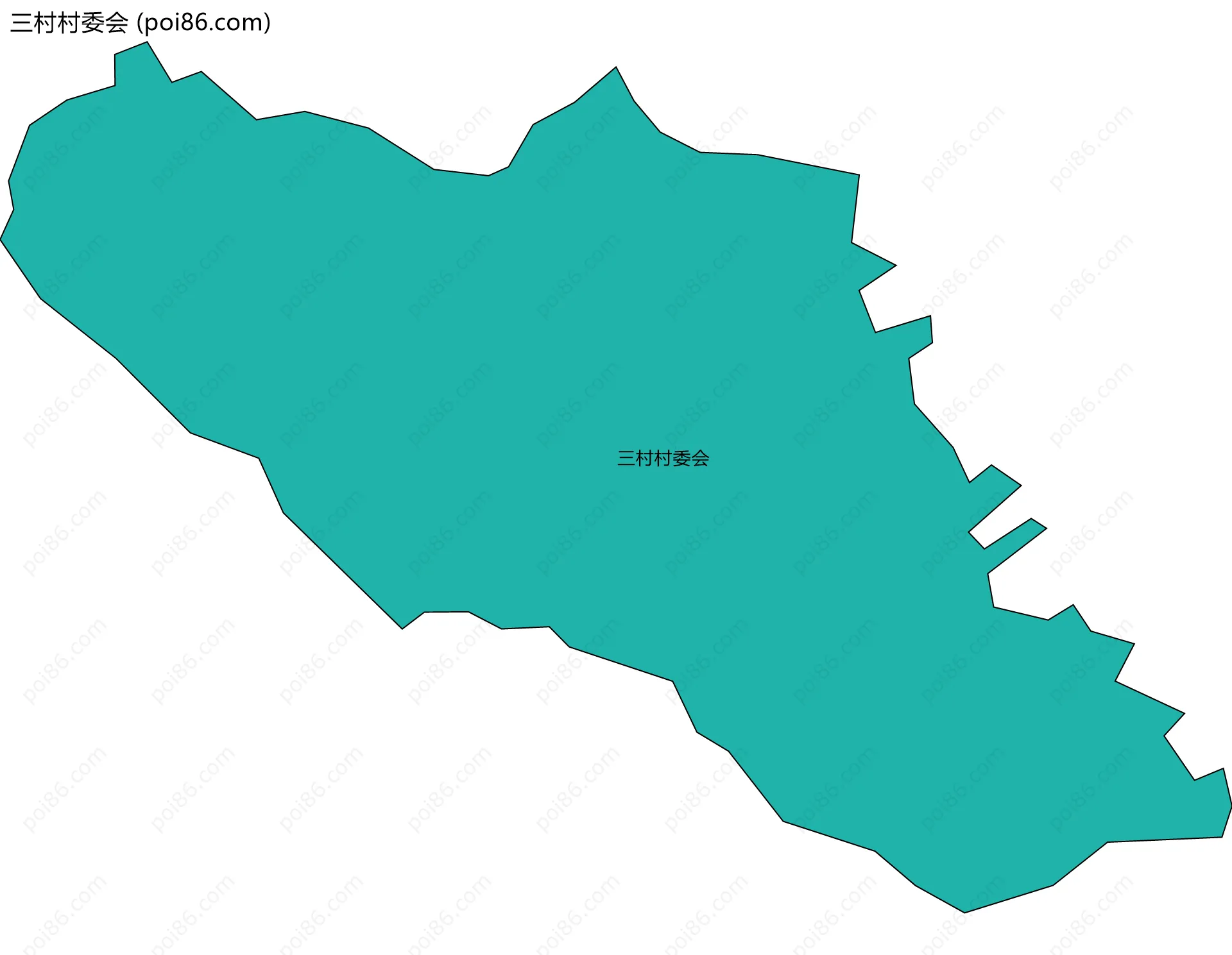 三村村委会边界地图