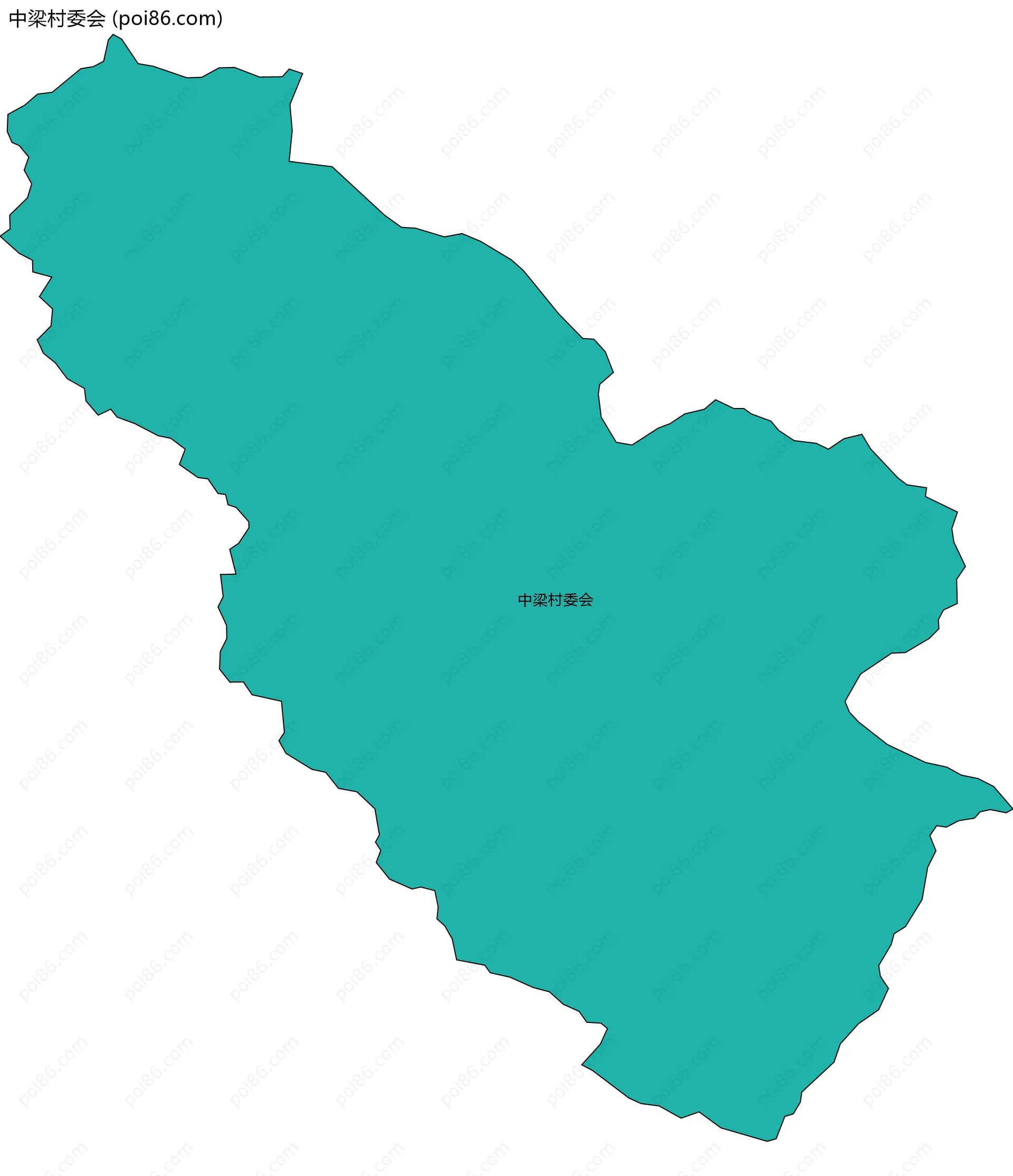 中梁村委会边界地图