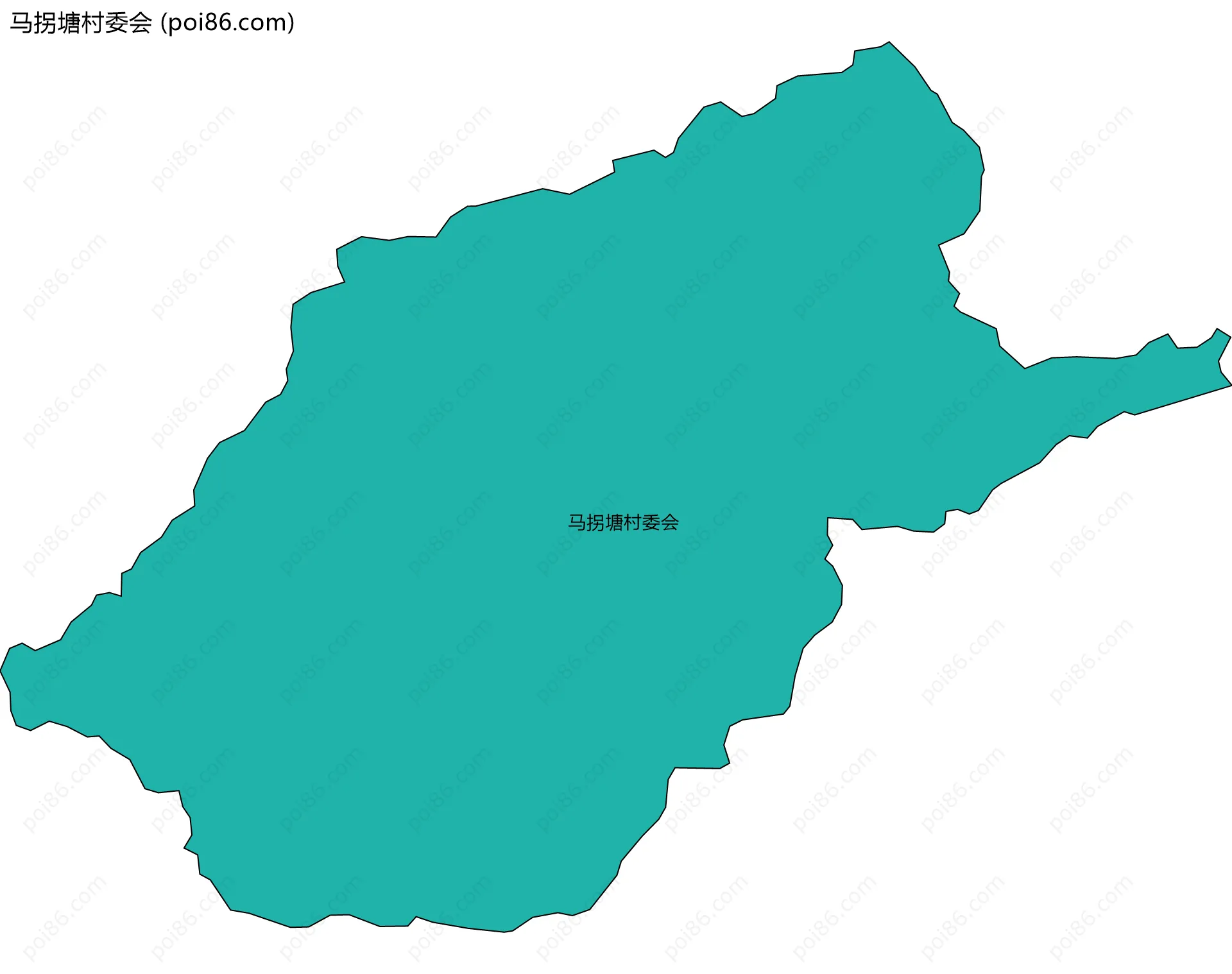 马拐塘村委会边界地图