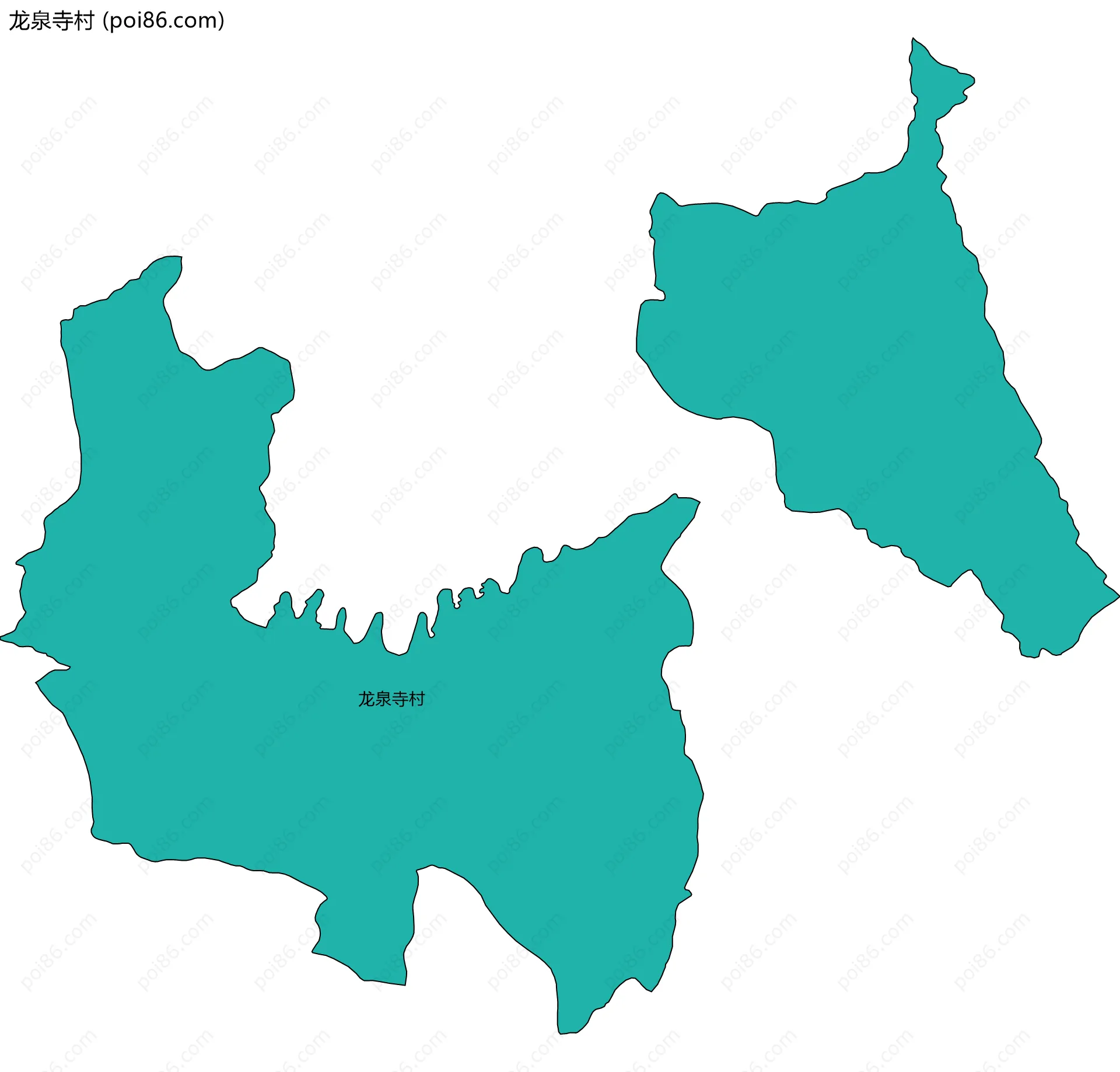 龙泉寺村边界地图