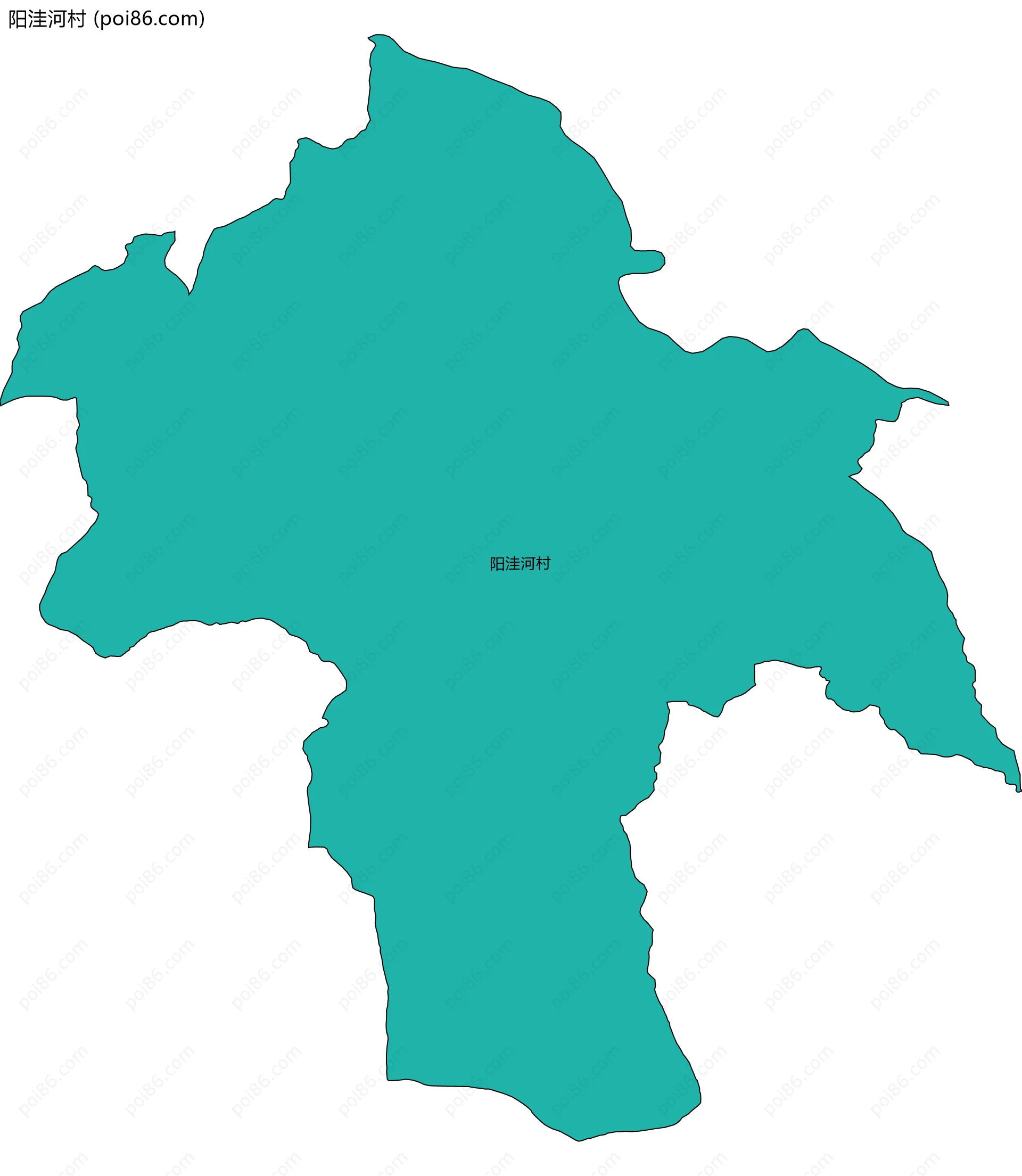 阳洼河村边界地图