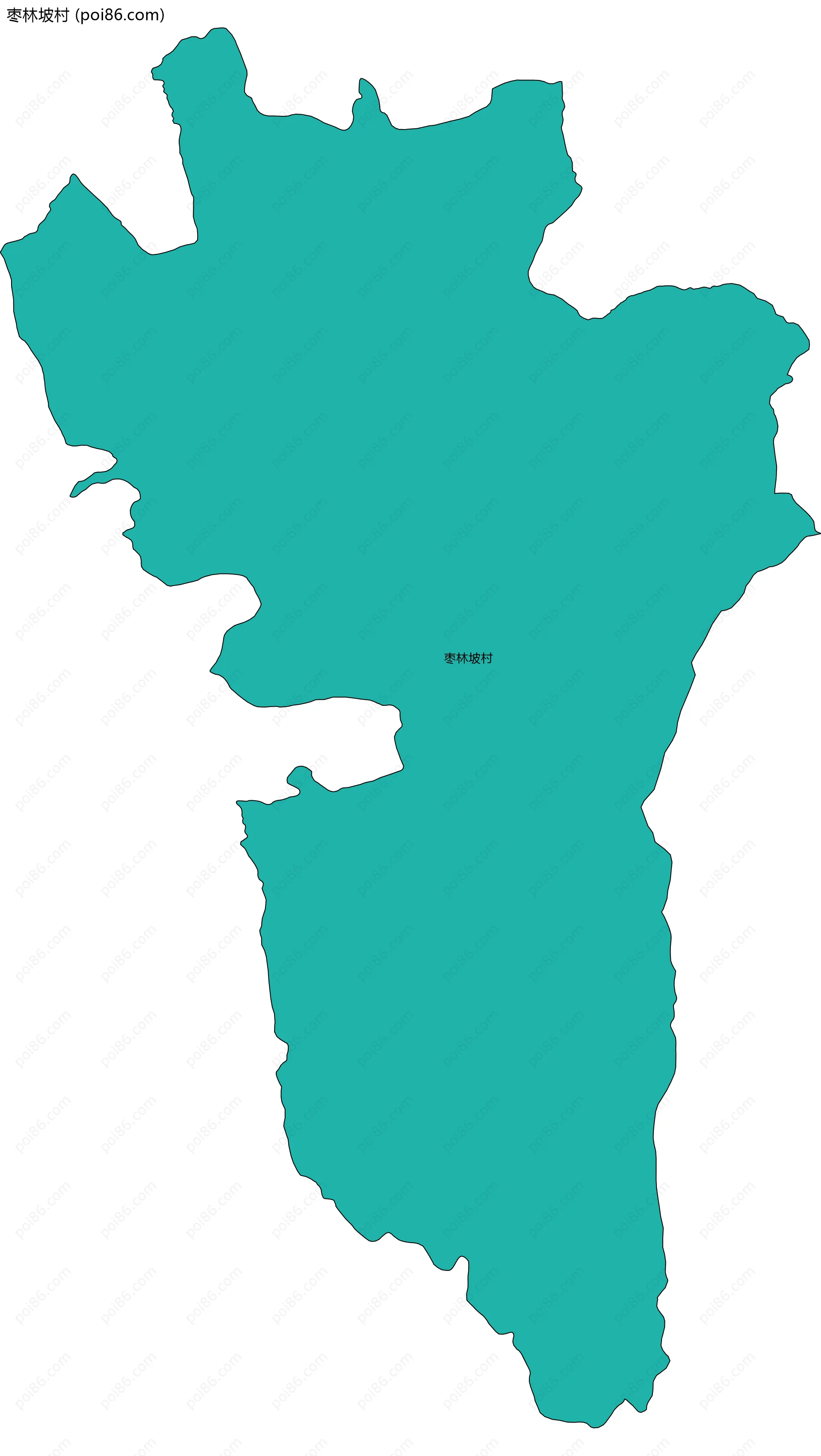 枣林坡村边界地图