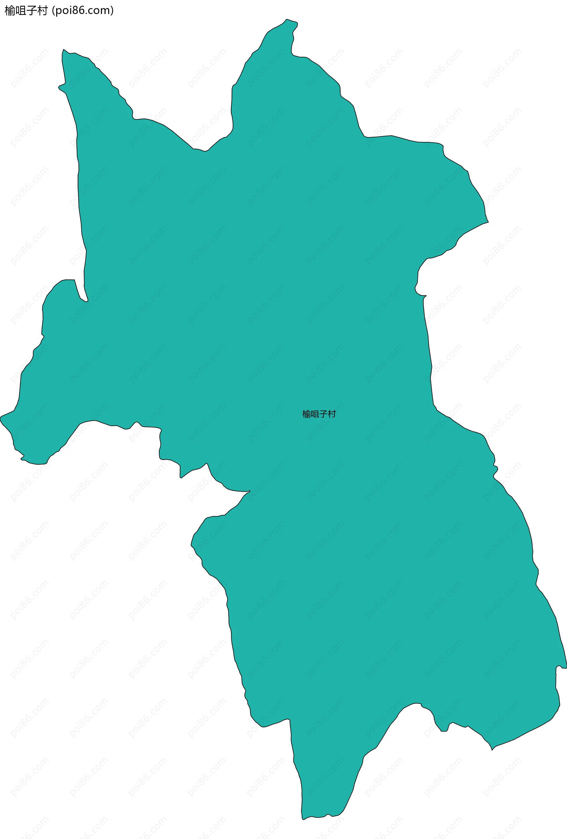 榆咀子村边界地图