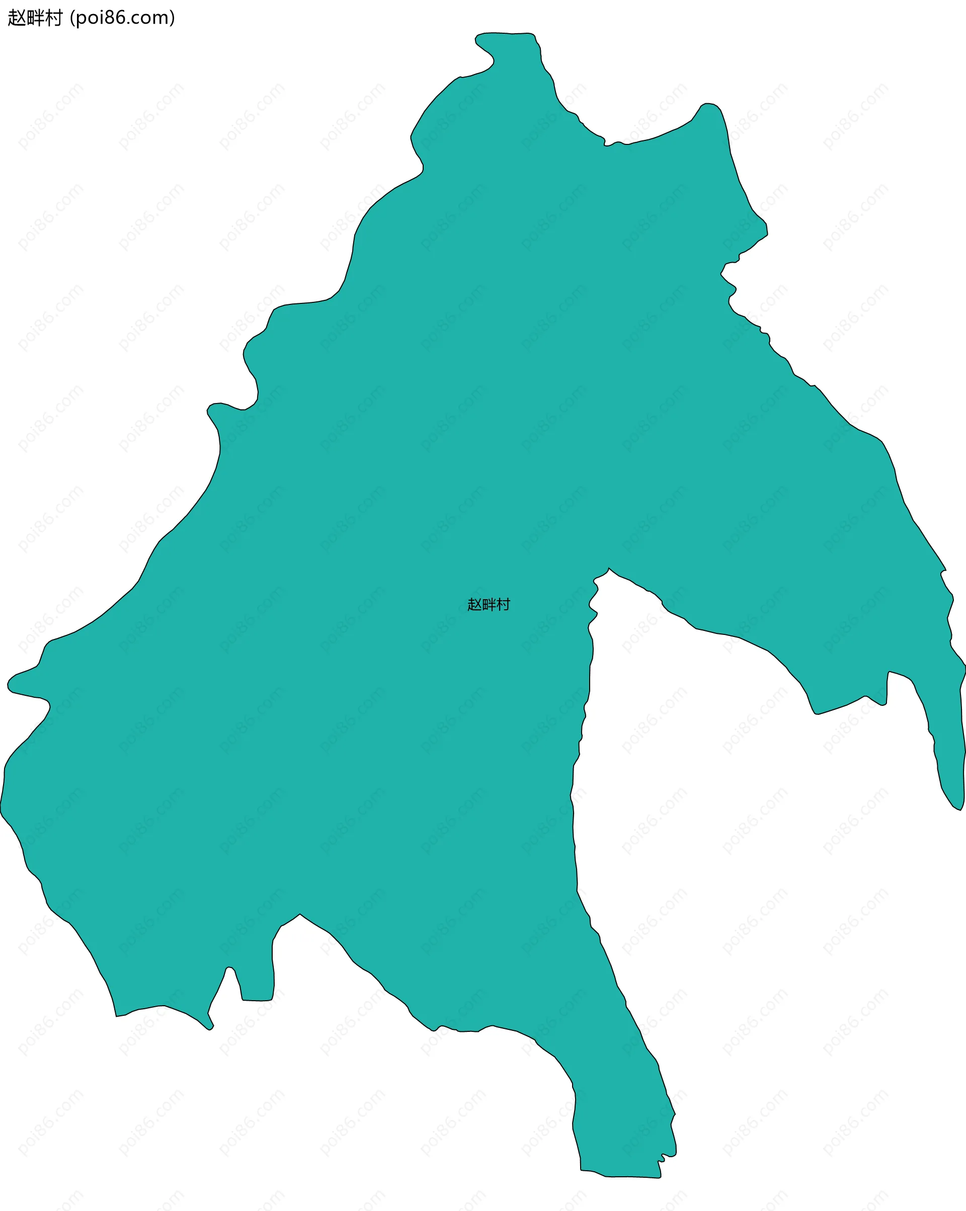 赵畔村边界地图