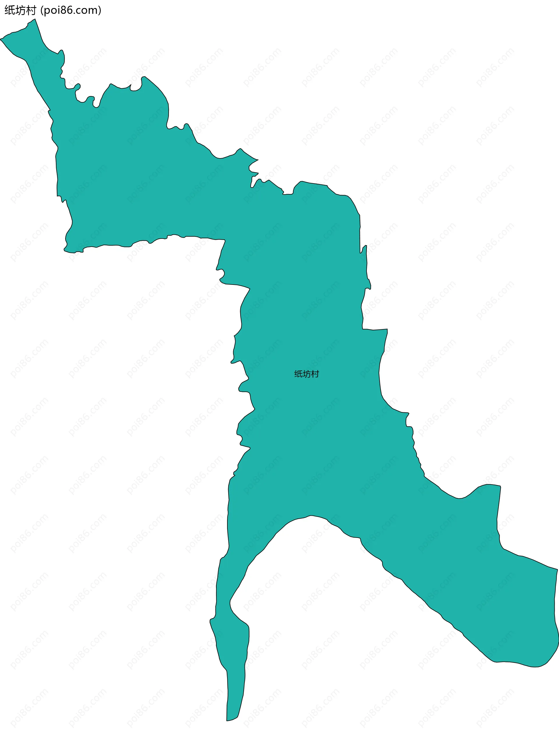纸坊村边界地图