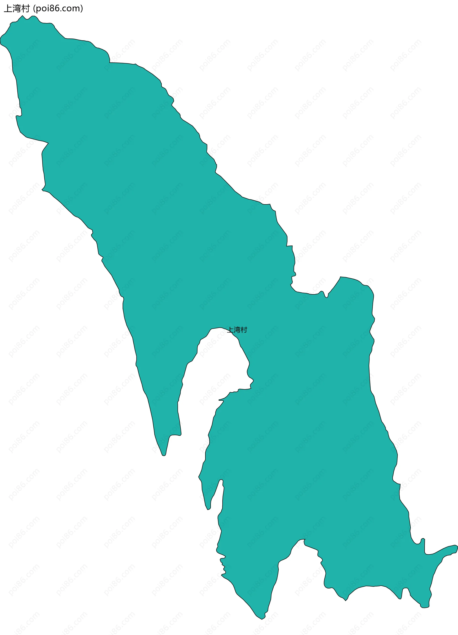上湾村边界地图