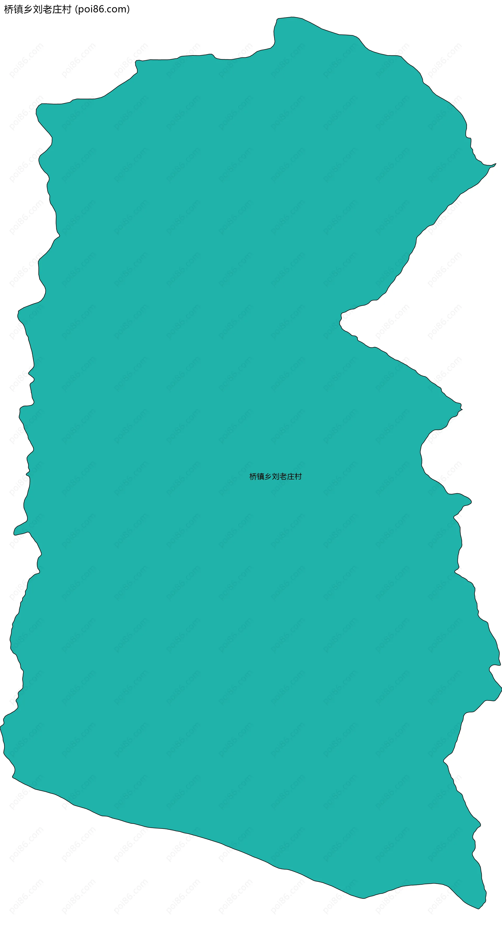 桥镇乡刘老庄村边界地图