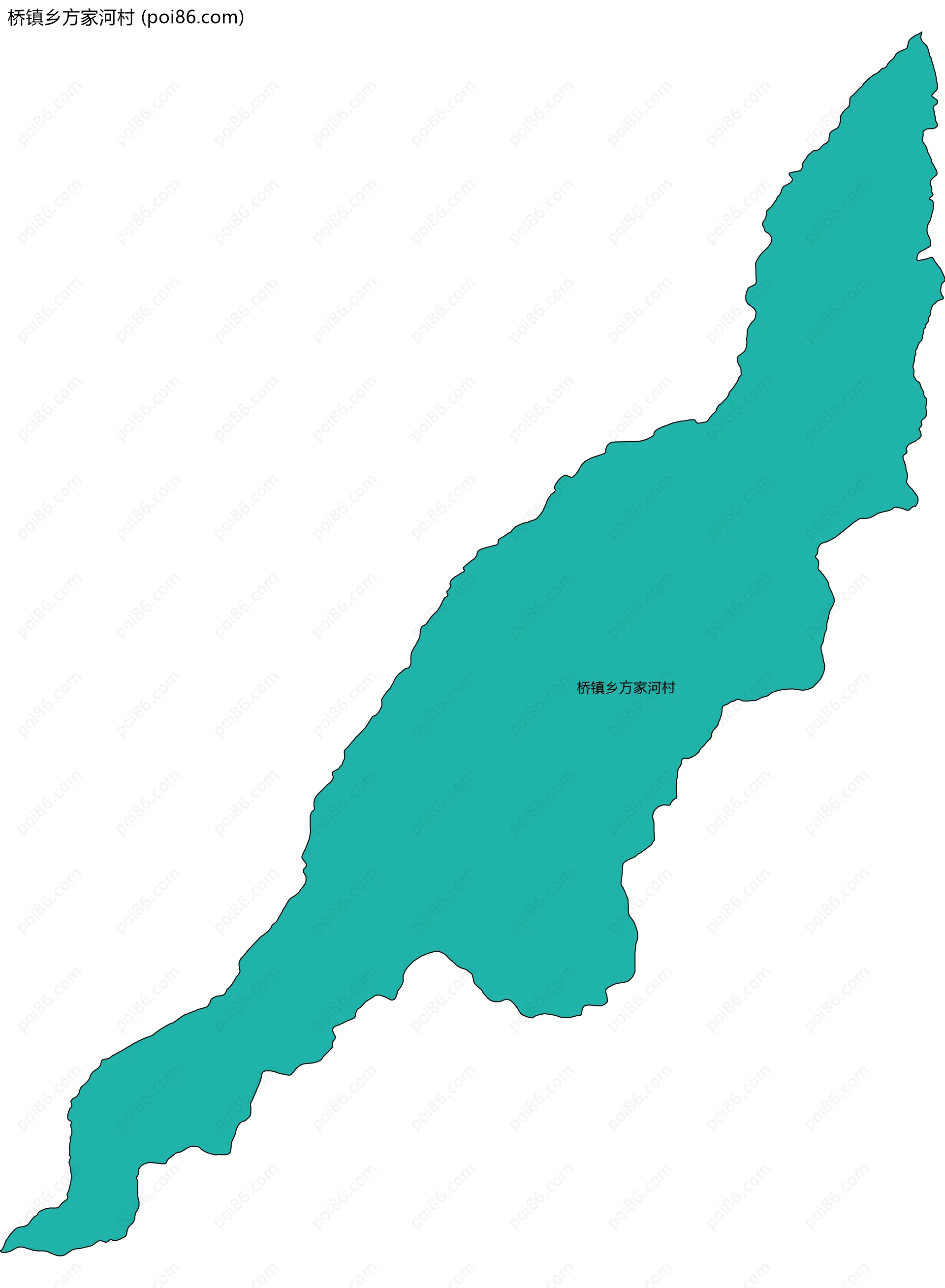 桥镇乡方家河村边界地图