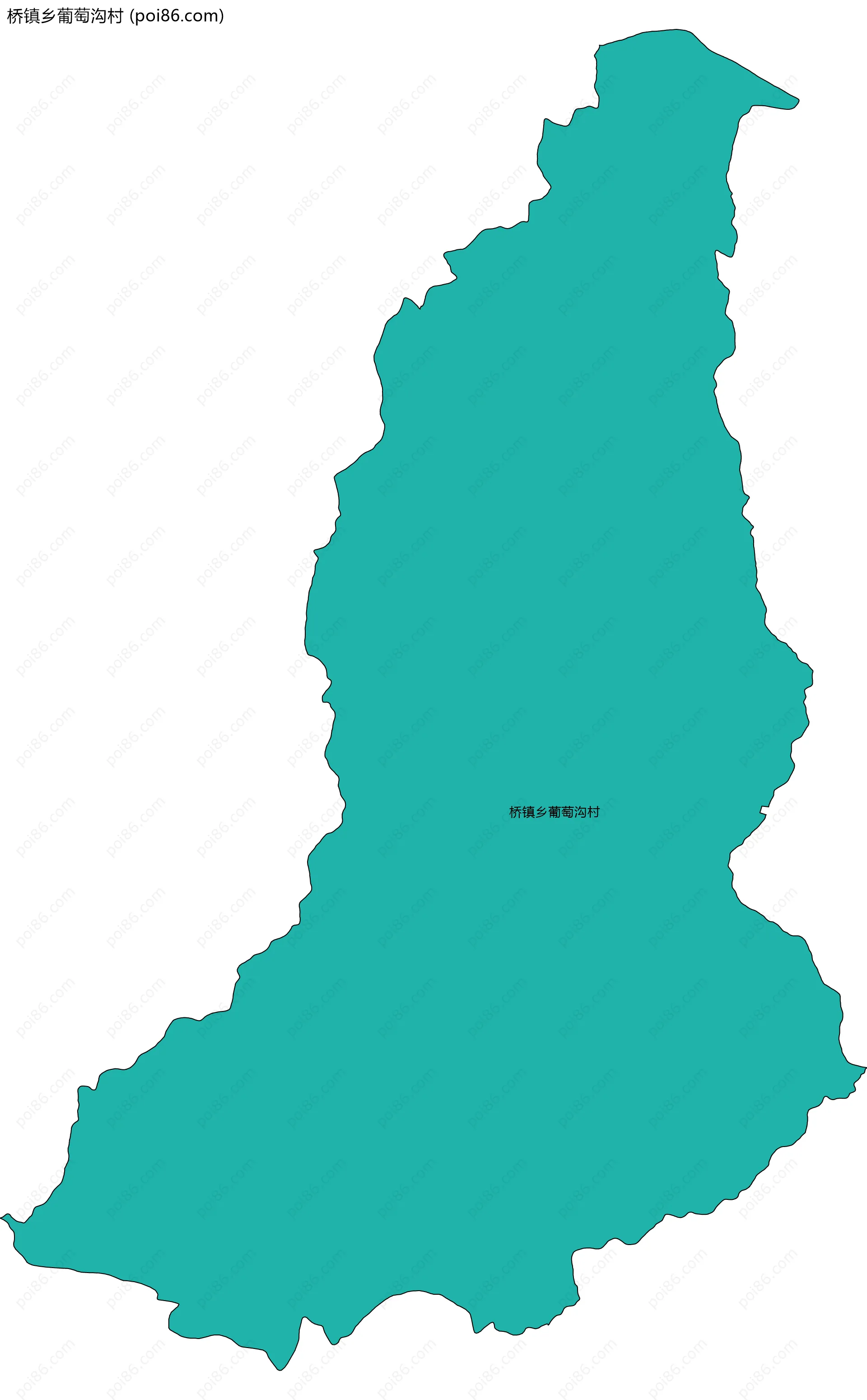 桥镇乡葡萄沟村边界地图
