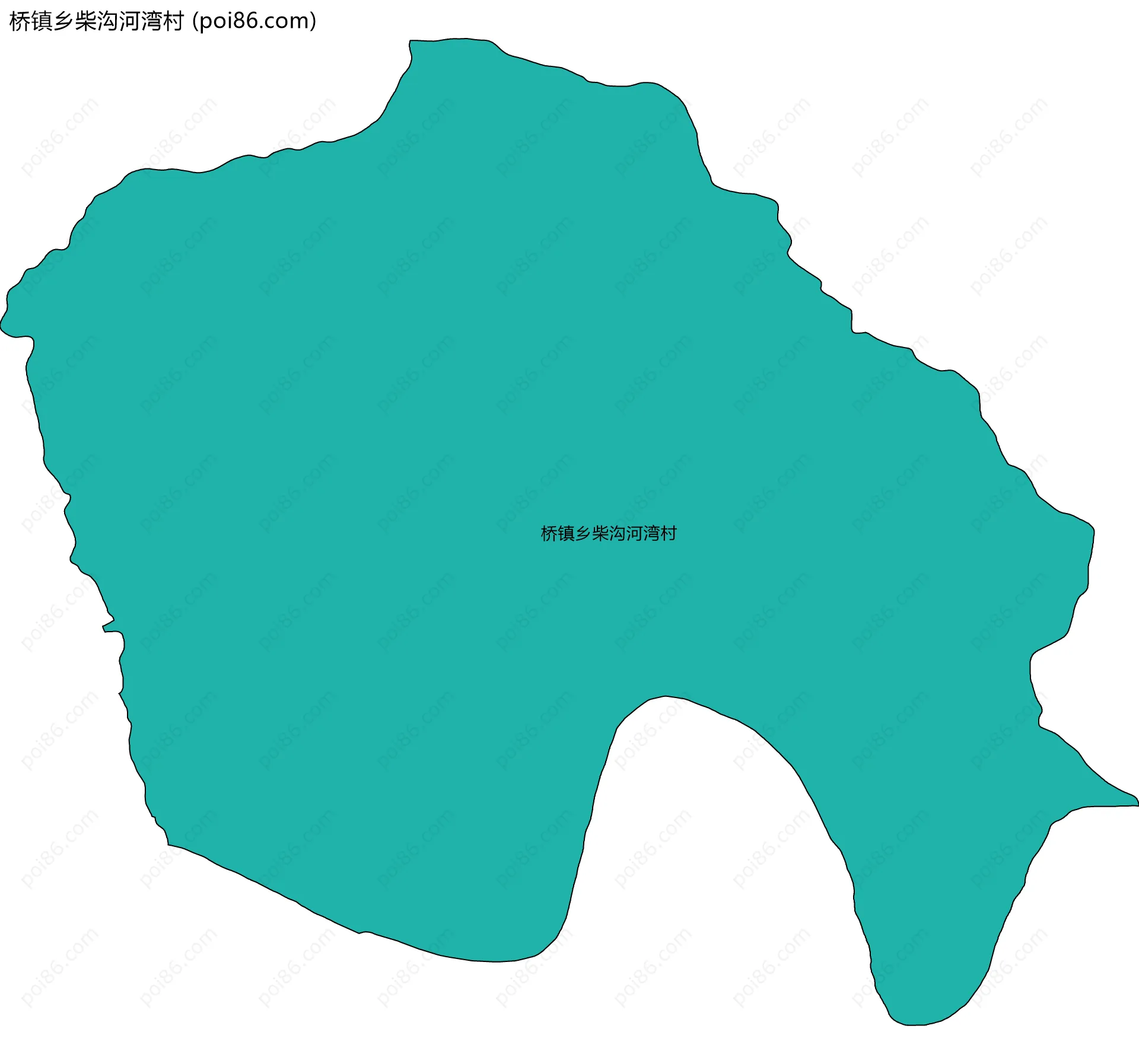 桥镇乡柴沟河湾村边界地图