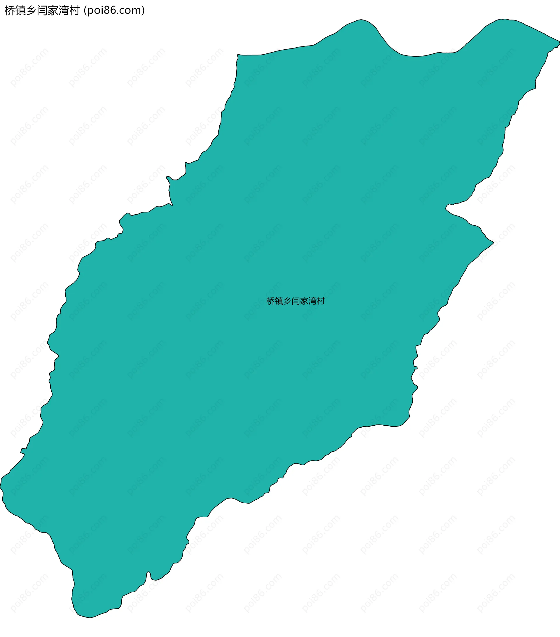 桥镇乡闫家湾村边界地图