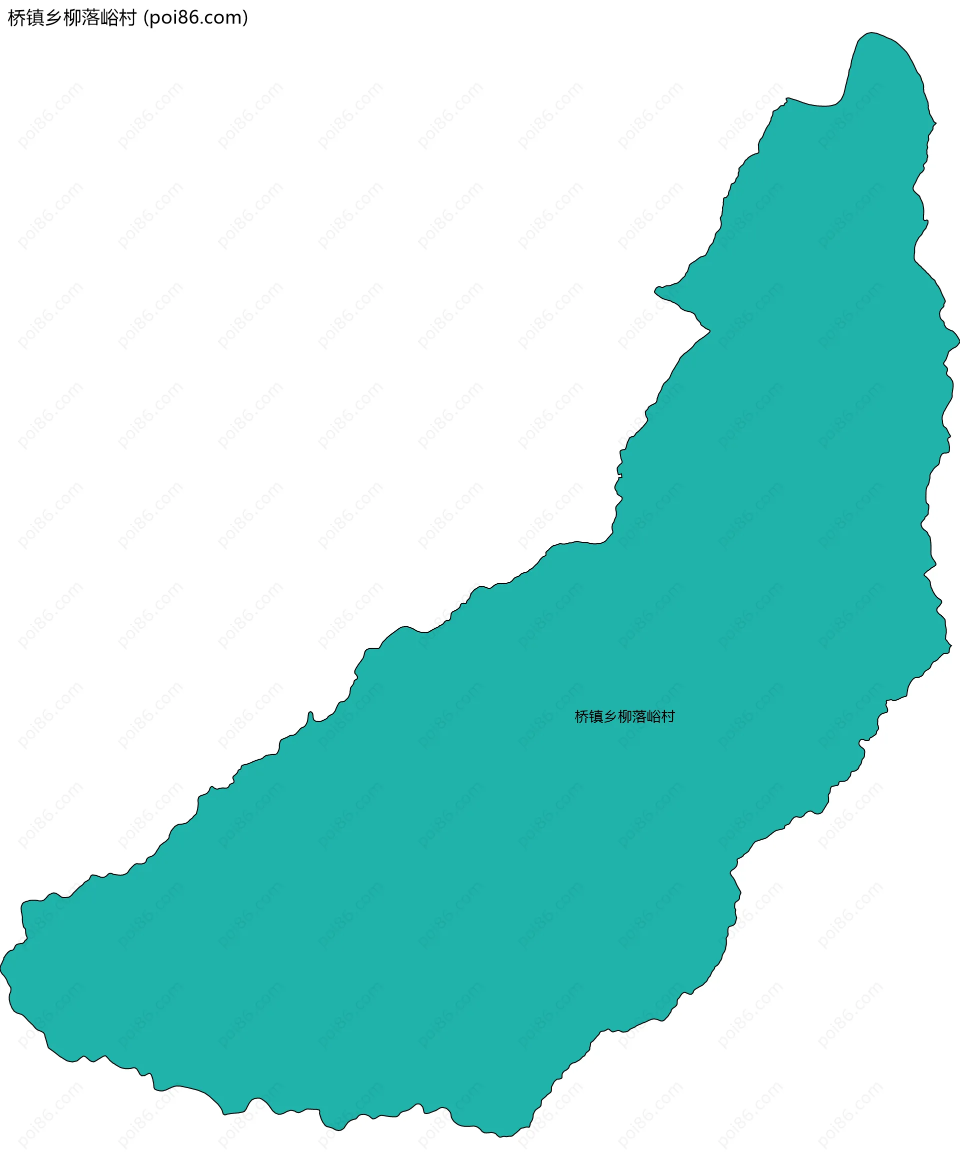 桥镇乡柳落峪村边界地图
