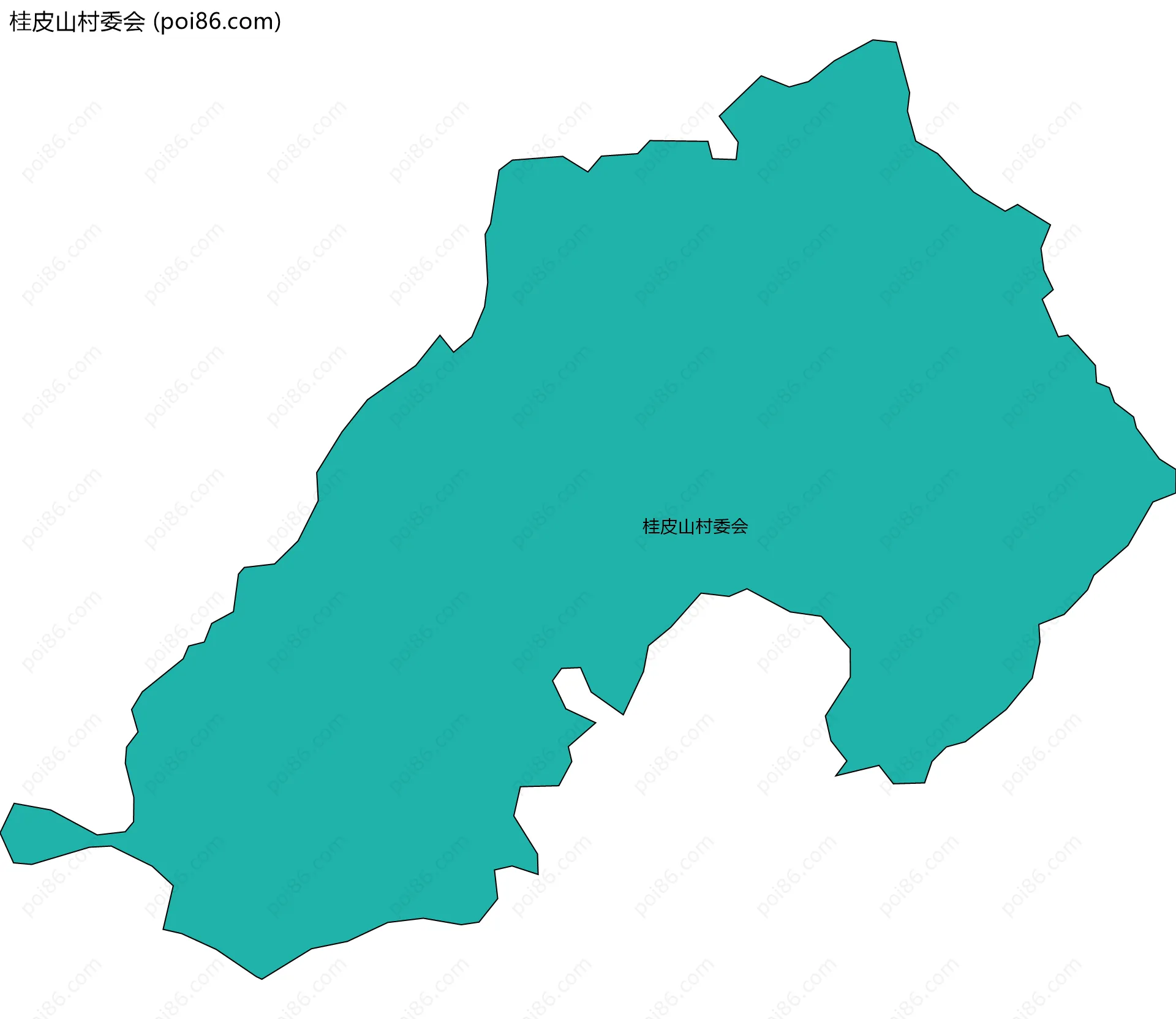 桂皮山村委会边界地图