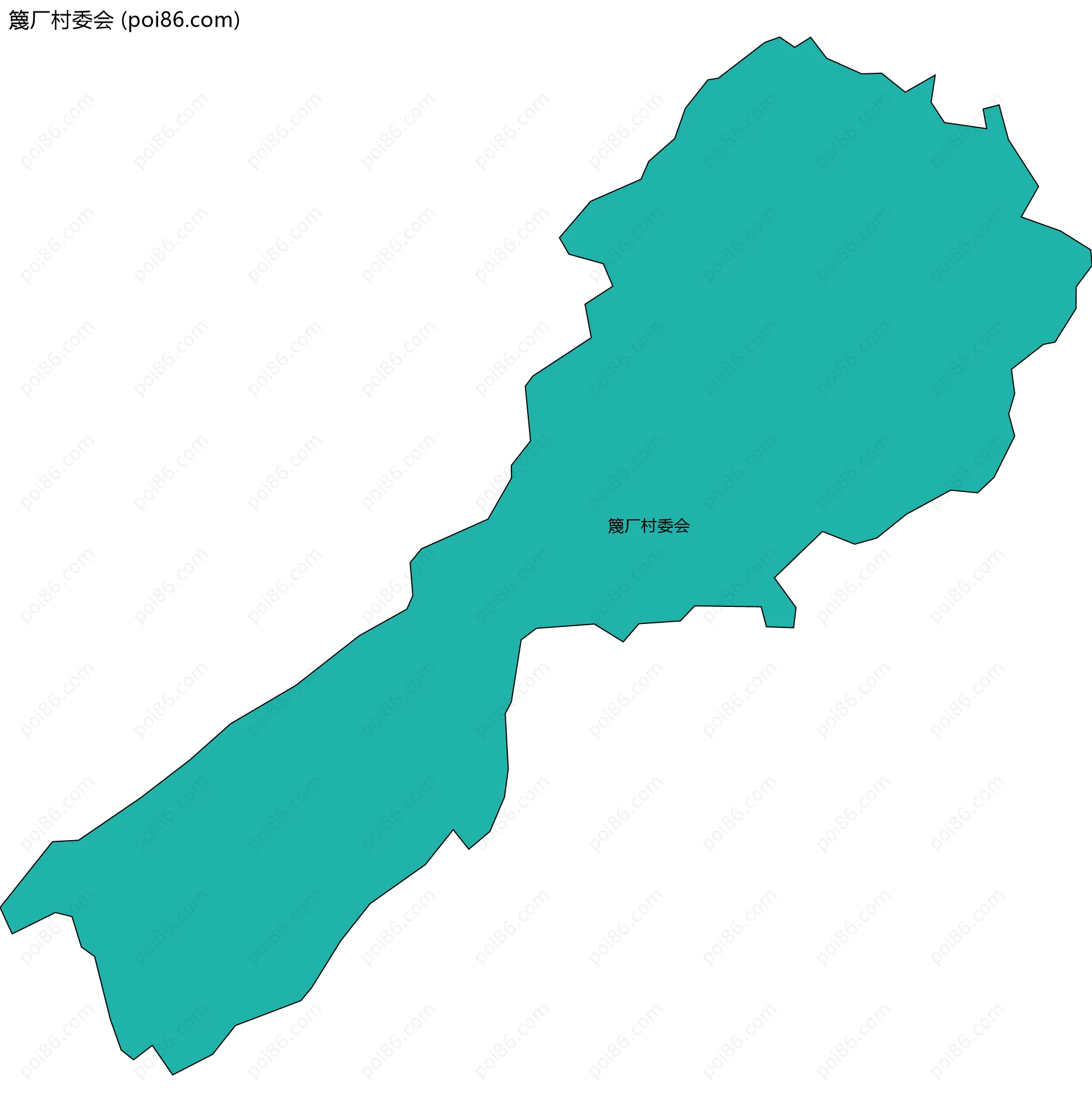 篾厂村委会边界地图